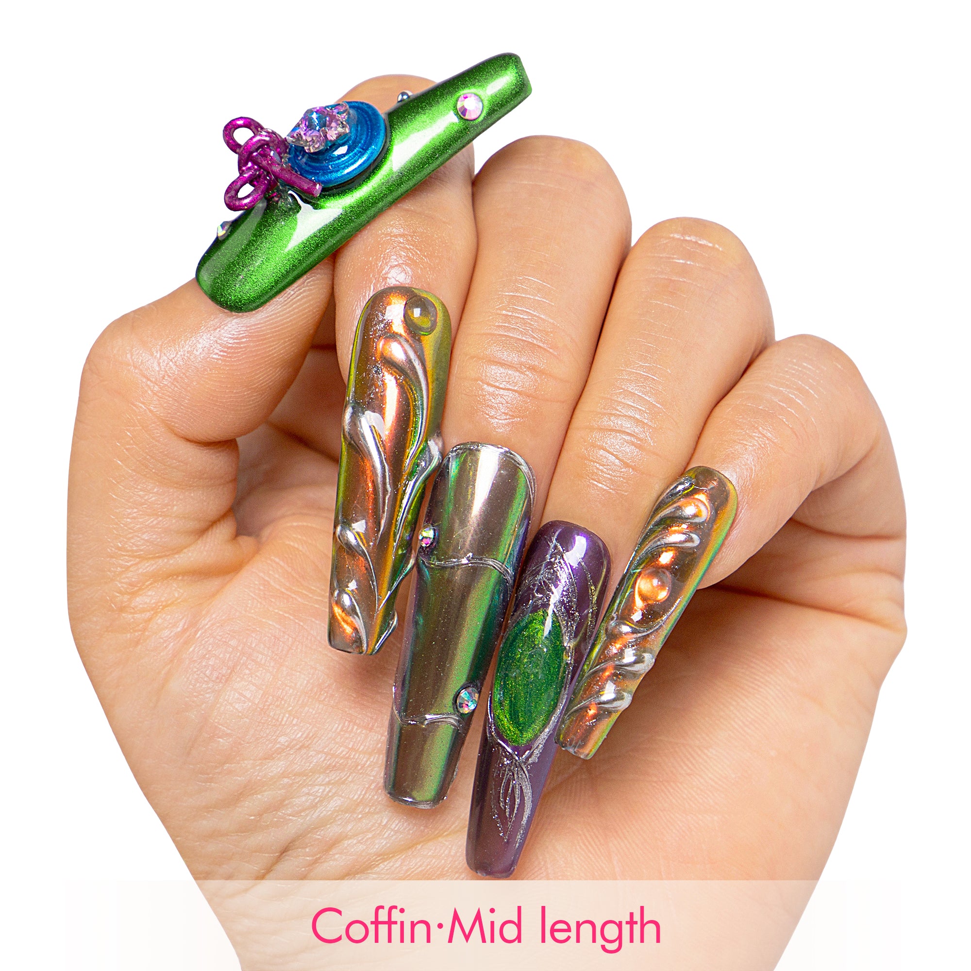 Chrome Couture Stellar Muse Handmade Nails H463