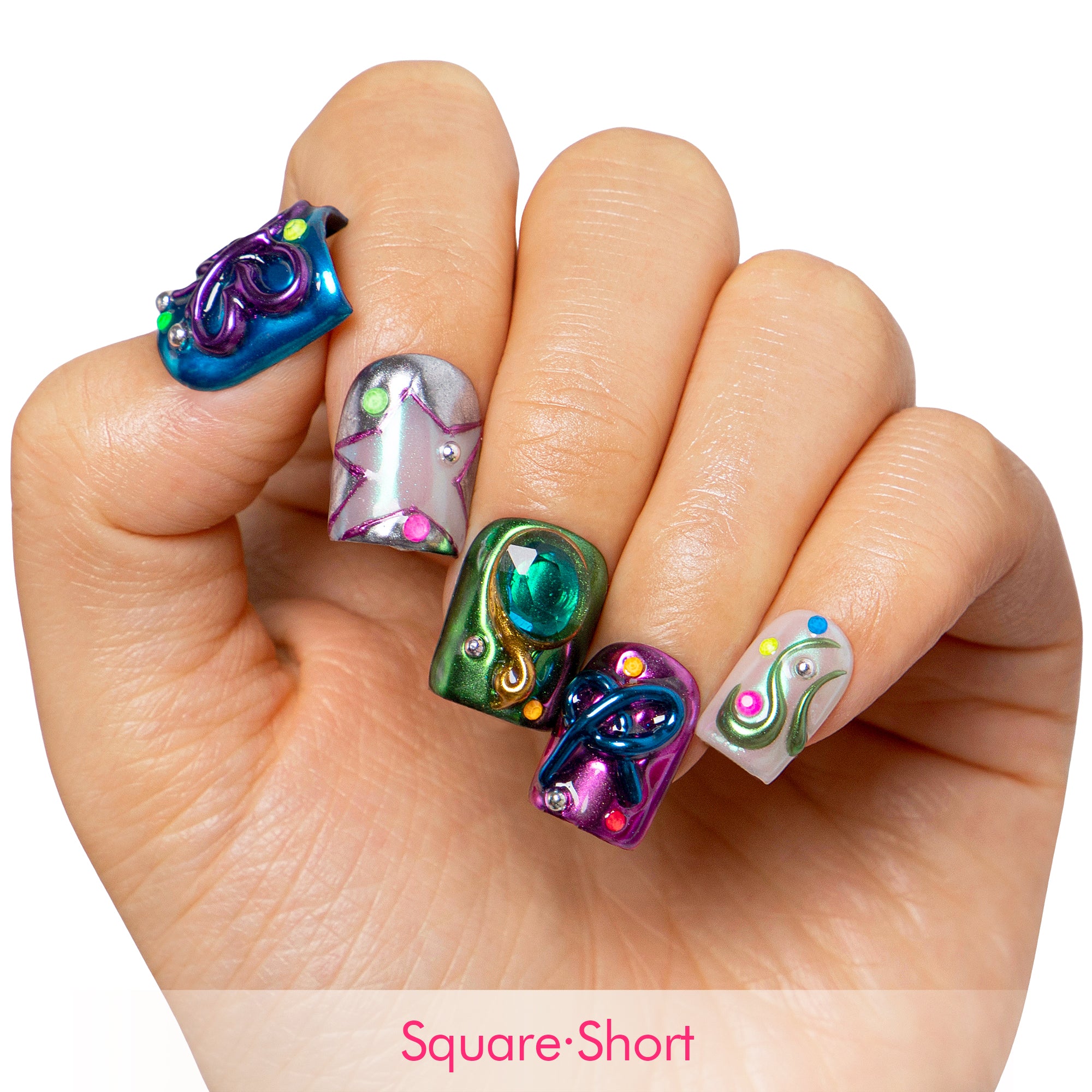 Cosmic Cypher Handmade Nails H464