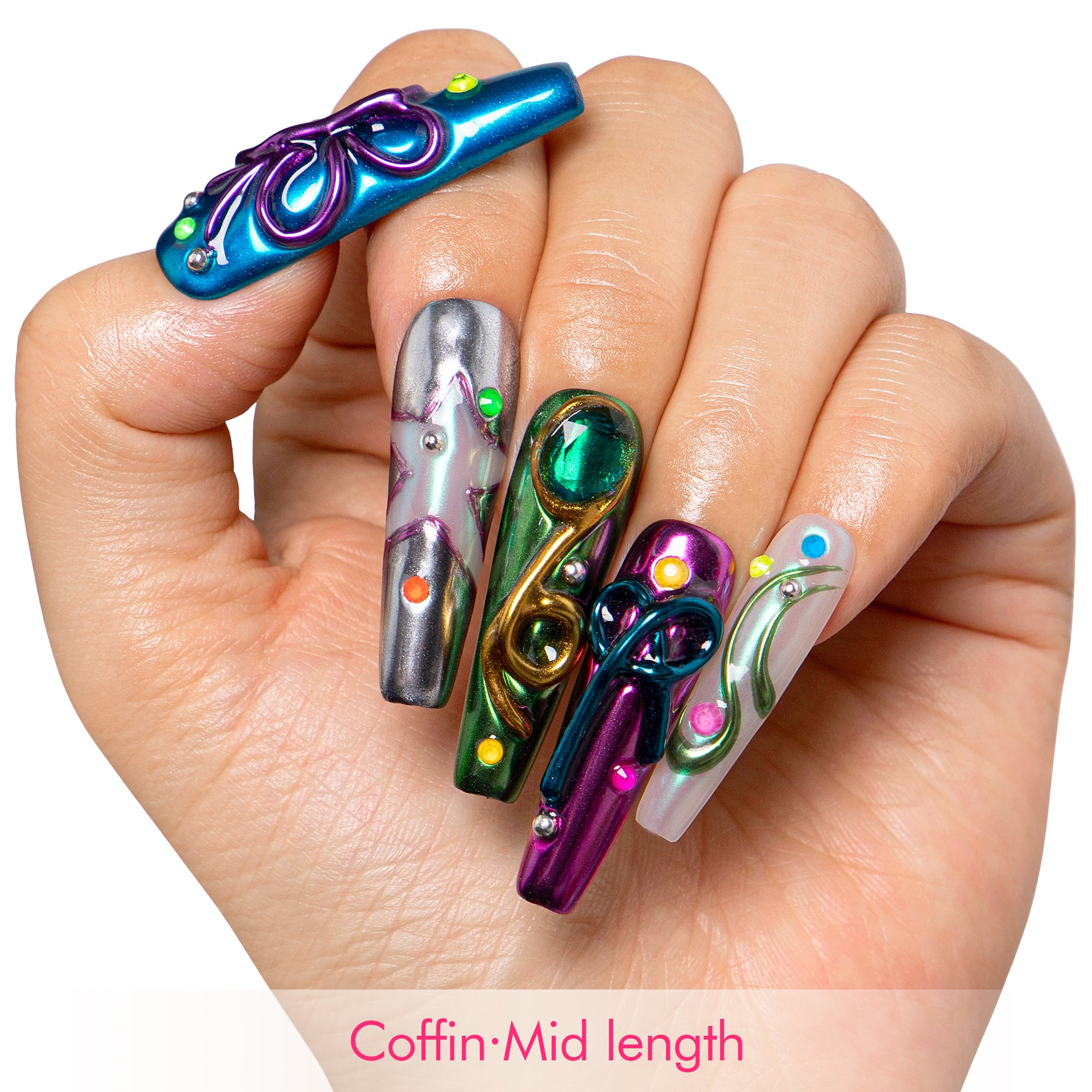 Cosmic Cypher Handmade Nails H464