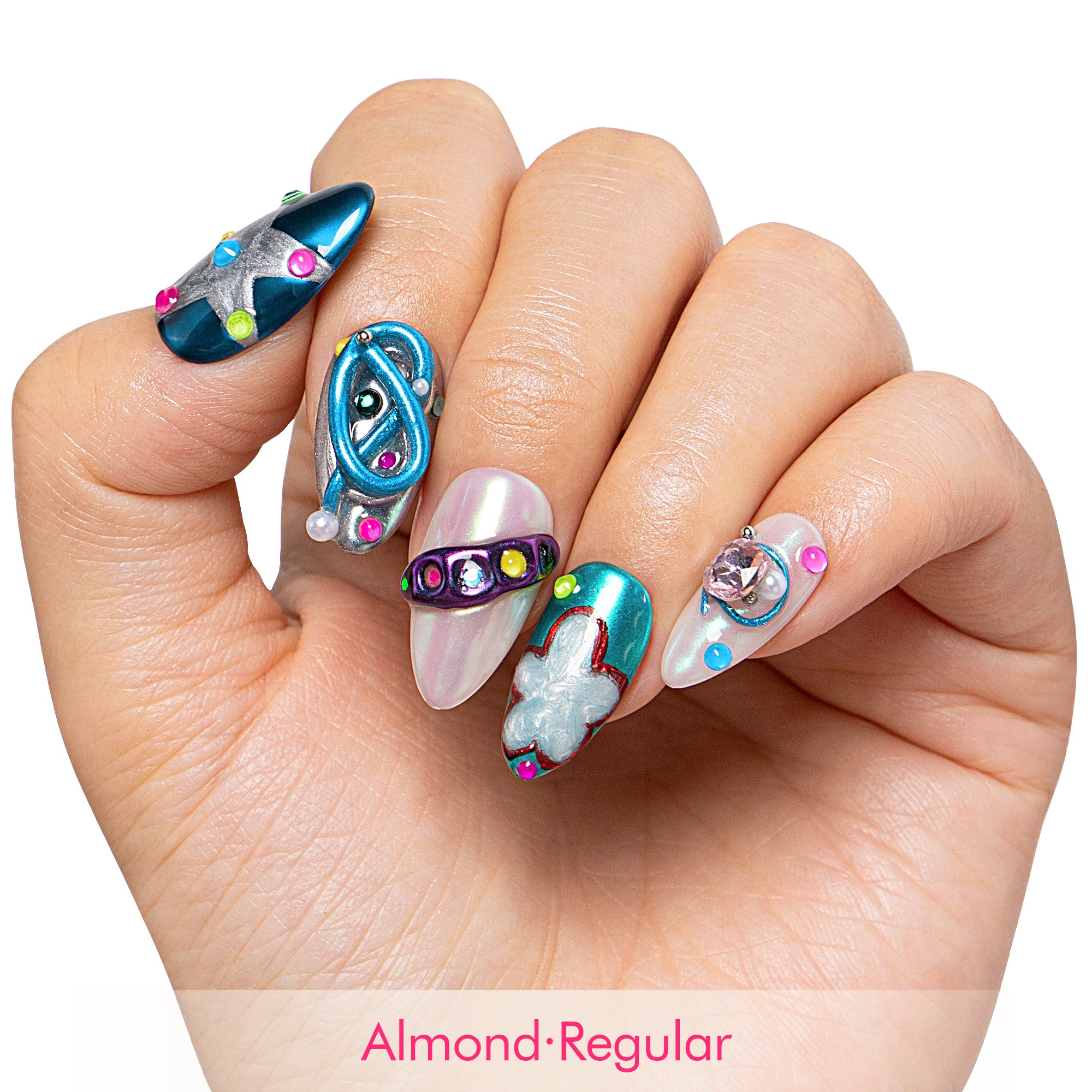 Nebula Noir Handmade Nails H465