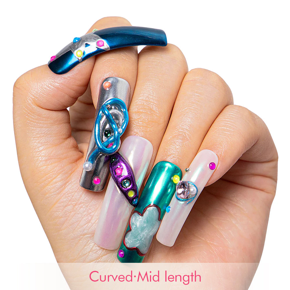 Nebula Noir Handmade Nails H465