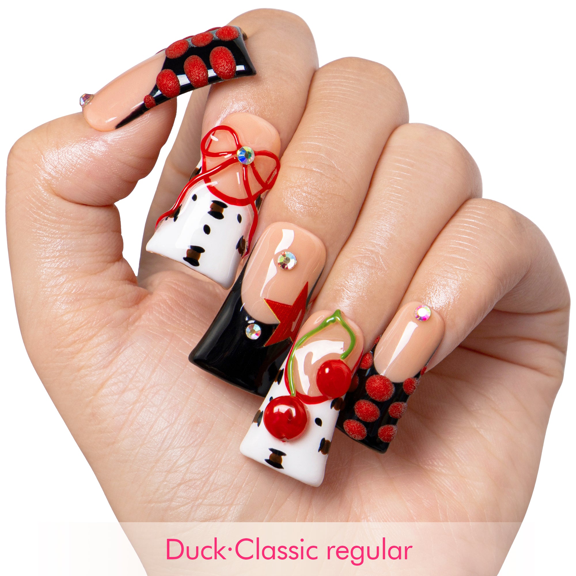 Cherry Bombshell Handmade Nails H467
