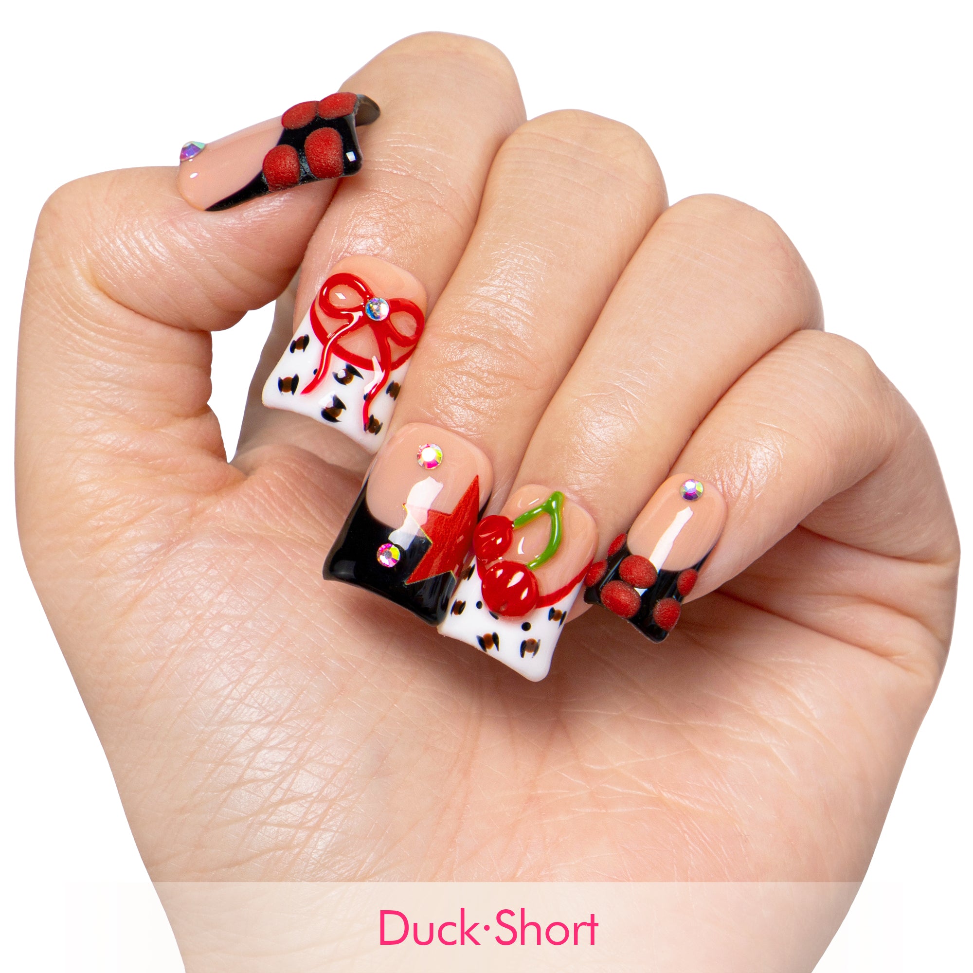 Cherry Bombshell Handmade Nails H467