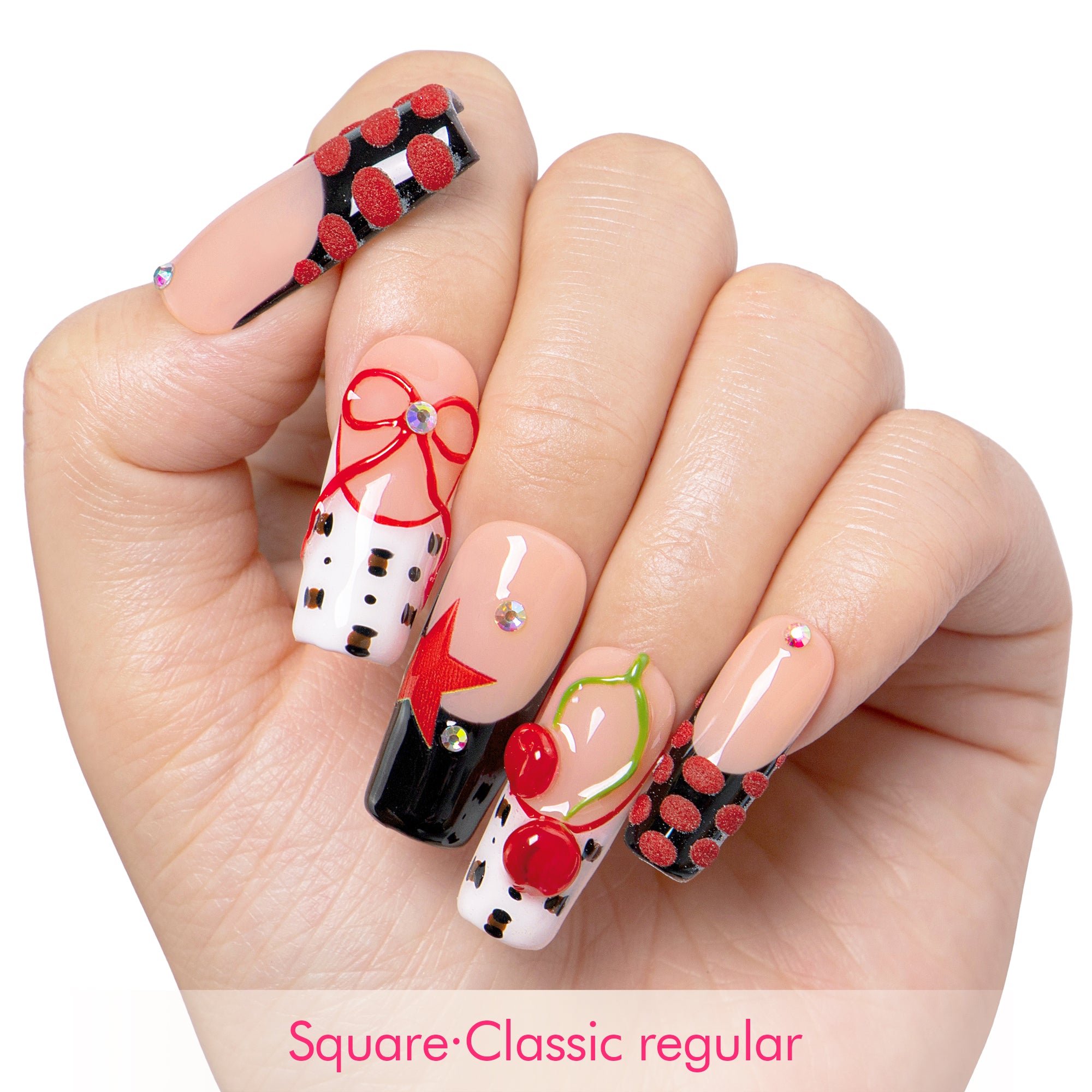 Cherry Bombshell Handmade Nails H467