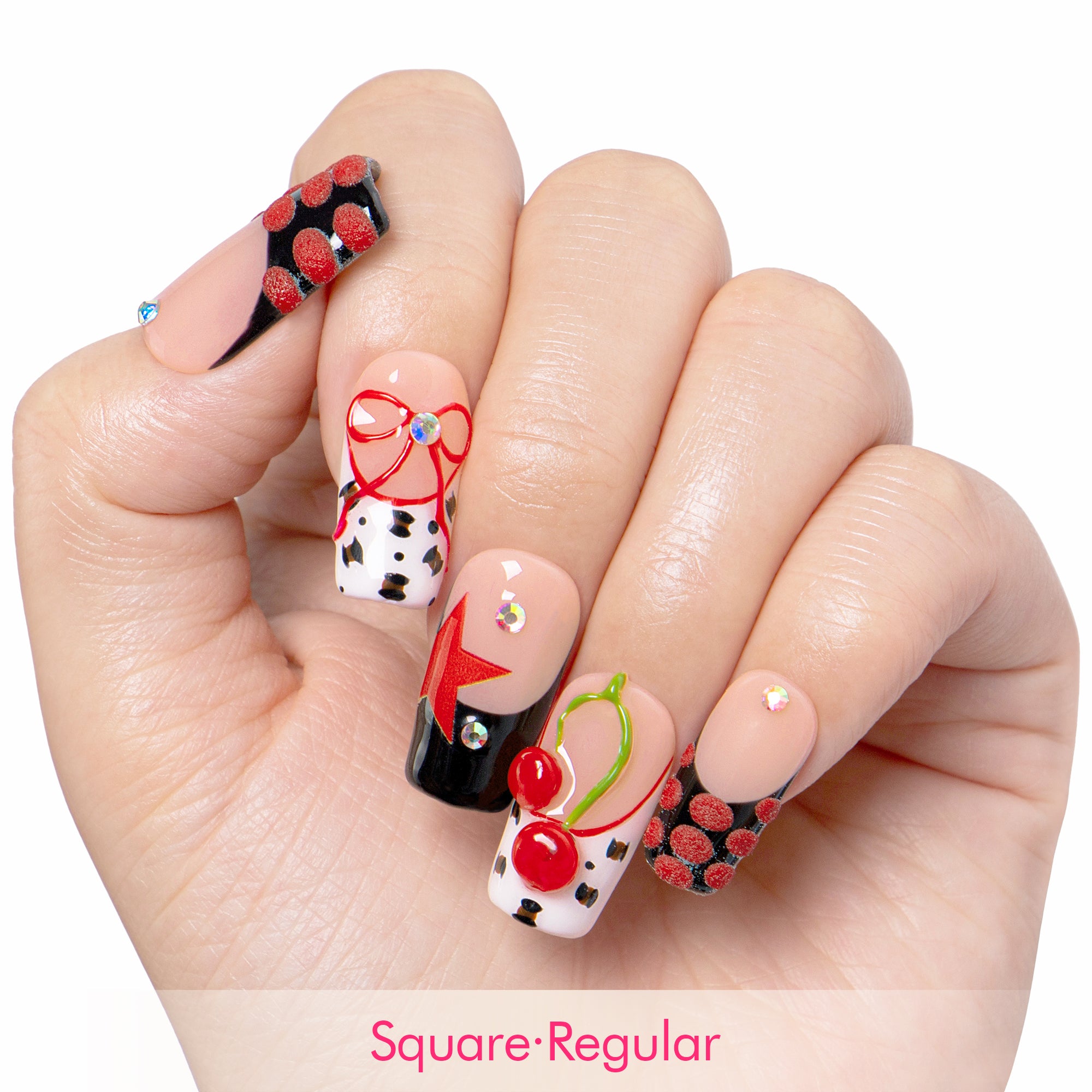 Cherry Bombshell Handmade Nails H467