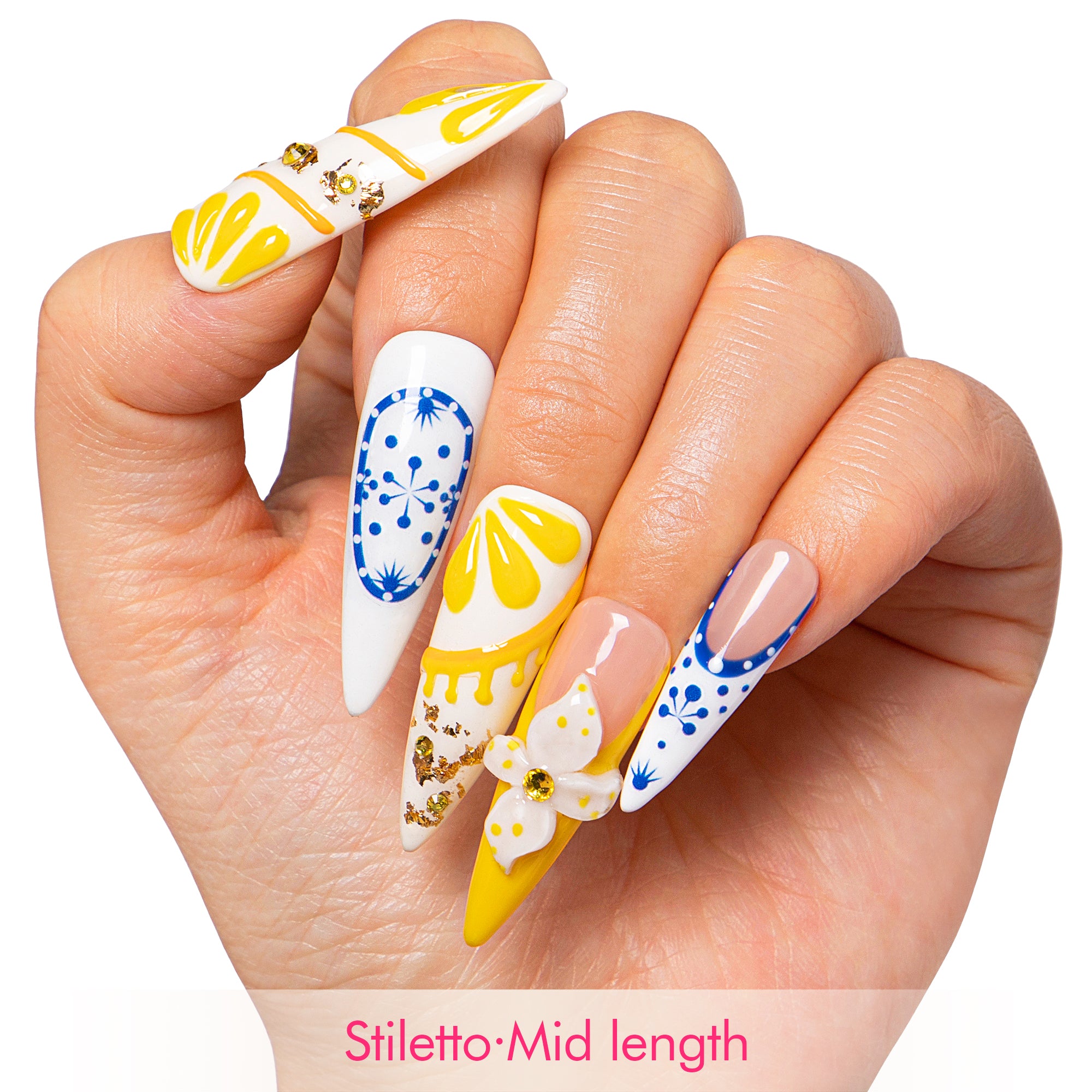 Amalfi Bloom Handmade Nails H468