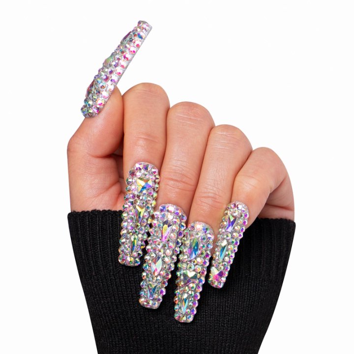 Eternal Stunning Rhinestone Handmade Nails H46