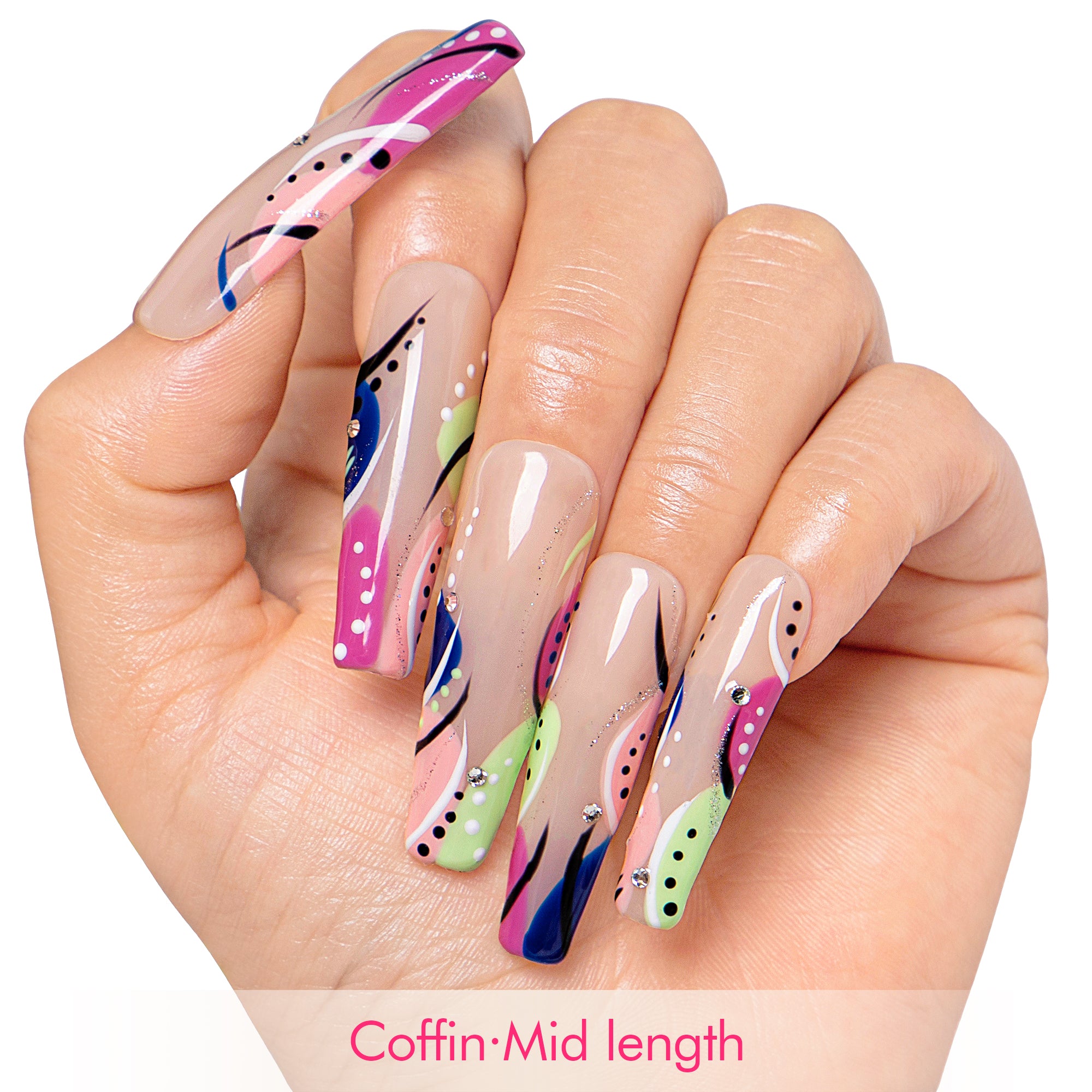 Summer Romance Handmade Nails H473