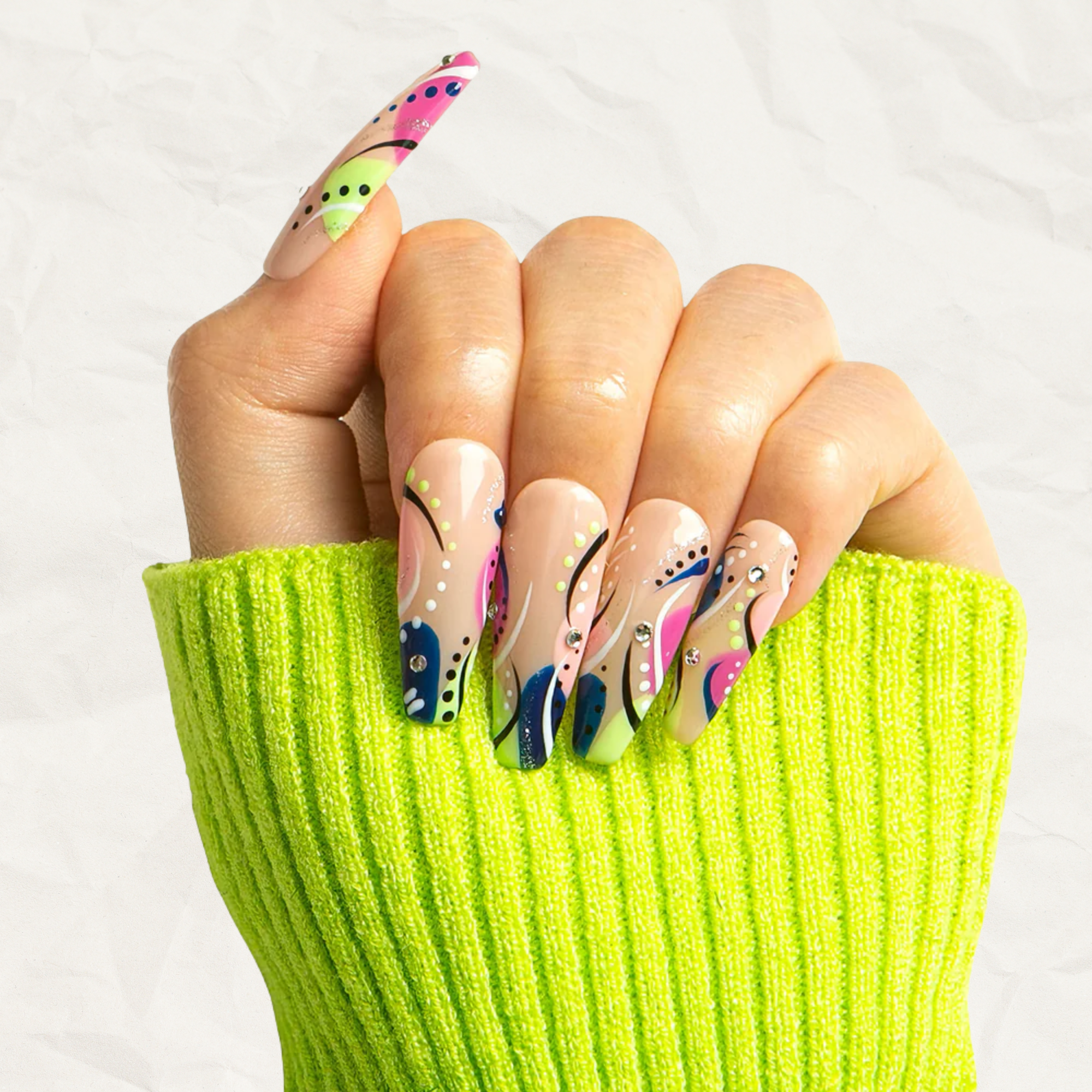 Summer Romance Handmade Nails H473