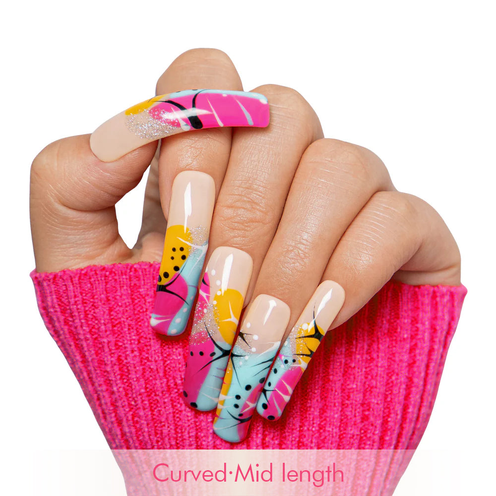 Tropical Paradise Handmade Nails H474