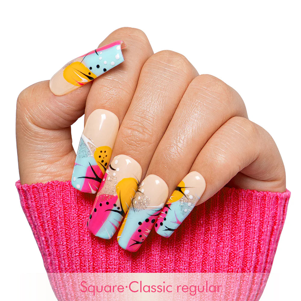 Tropical Paradise Handmade Nails H474