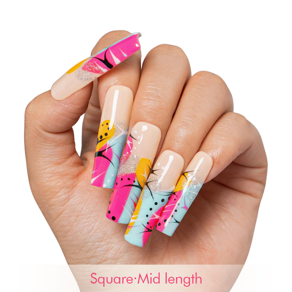 Tropical Paradise Handmade Nails H474