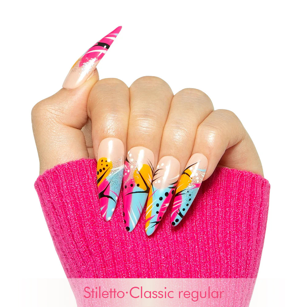 Tropical Paradise Handmade Nails H474