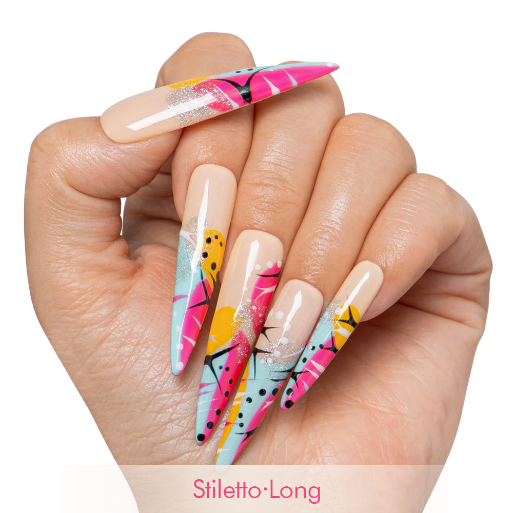 Tropical Paradise Handmade Nails H474