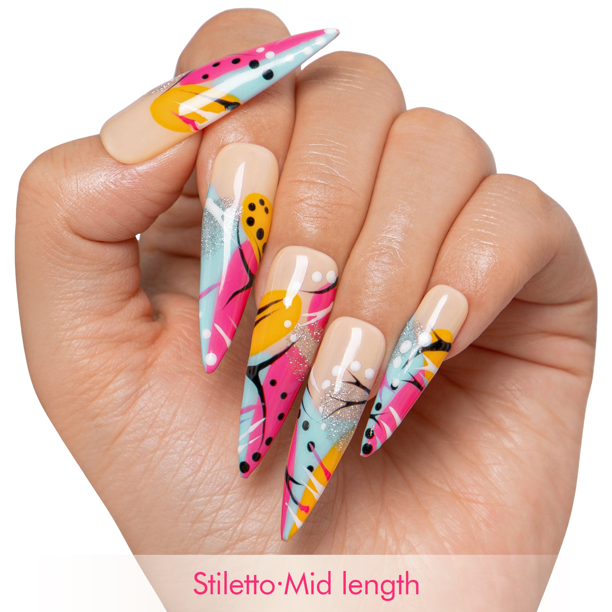 Tropical Paradise Handmade Nails H474