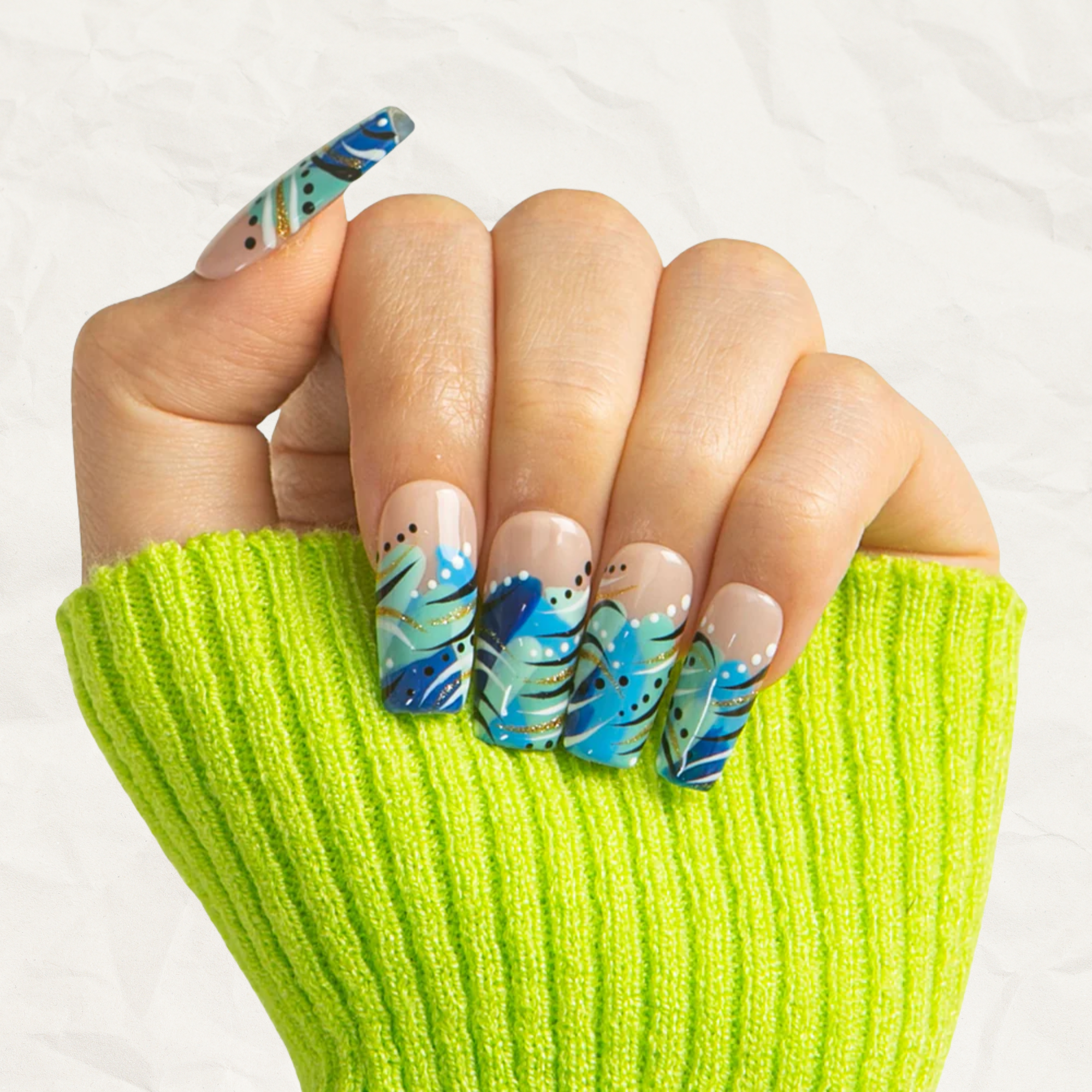 Clear Skies Handmade Nails H478