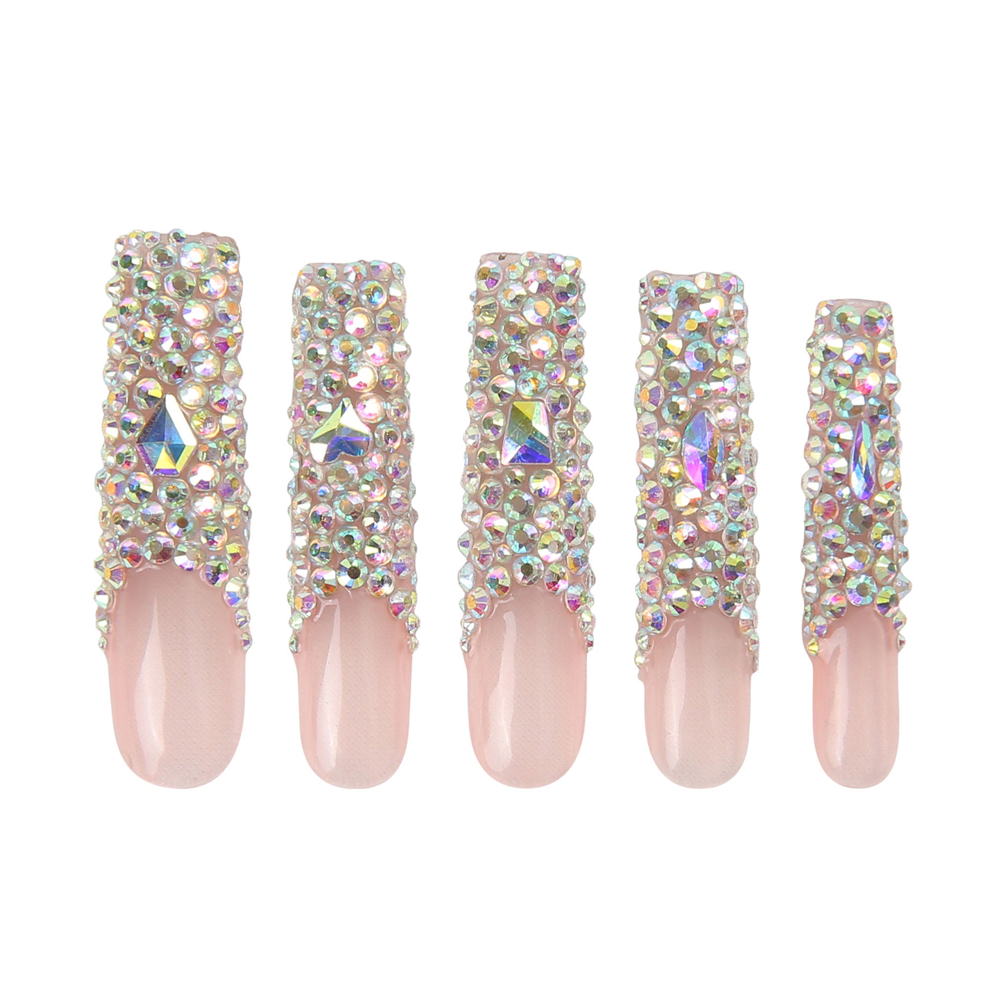 Angel's Tear Rhinestone Handmade Nails H48