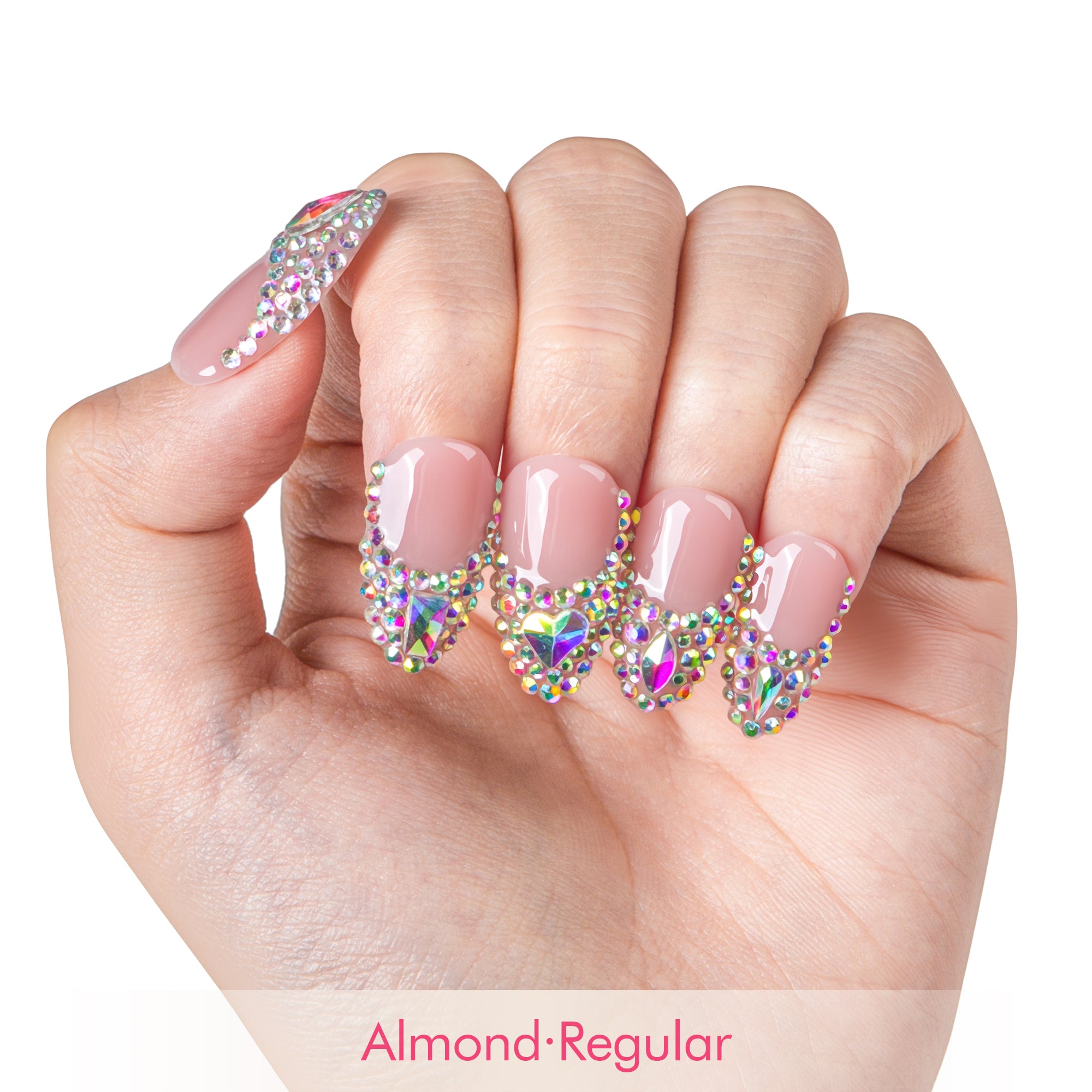 Angel's Tear Rhinestone Handmade Nails H48