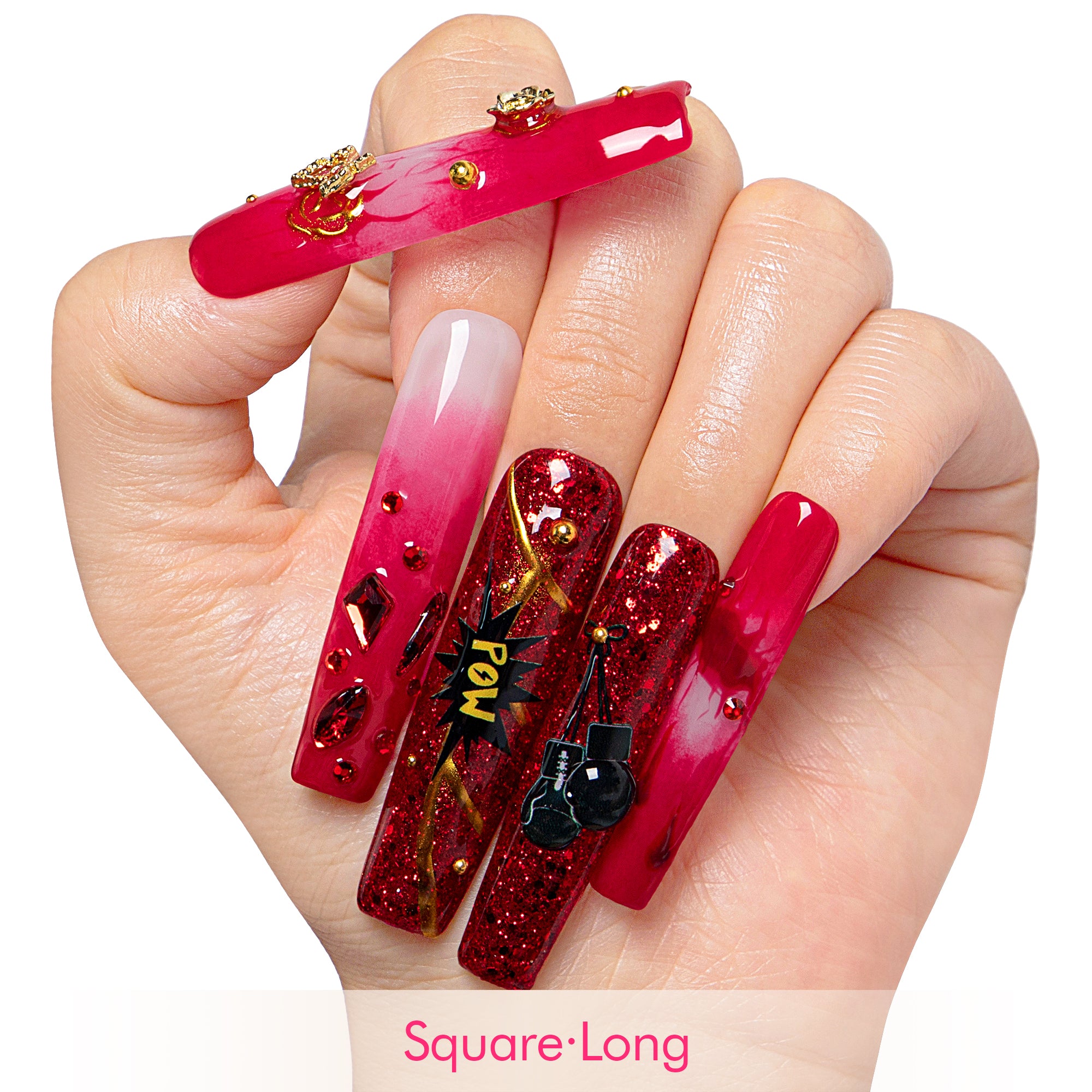 Fight Like a Girl Handmade Nails H490