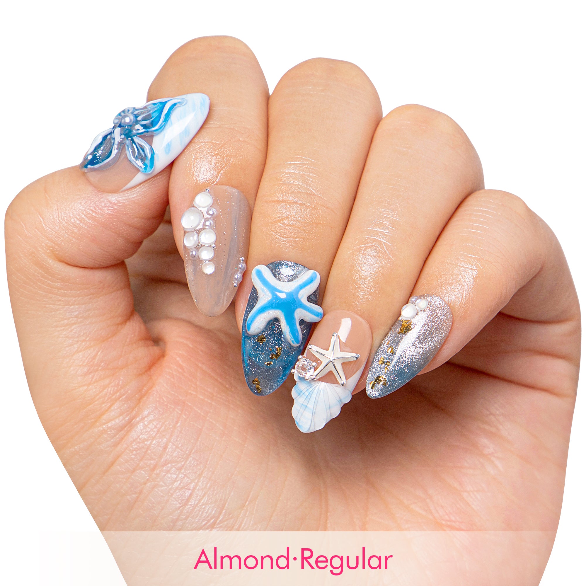 Ocean Lullaby Handmade Nails H497