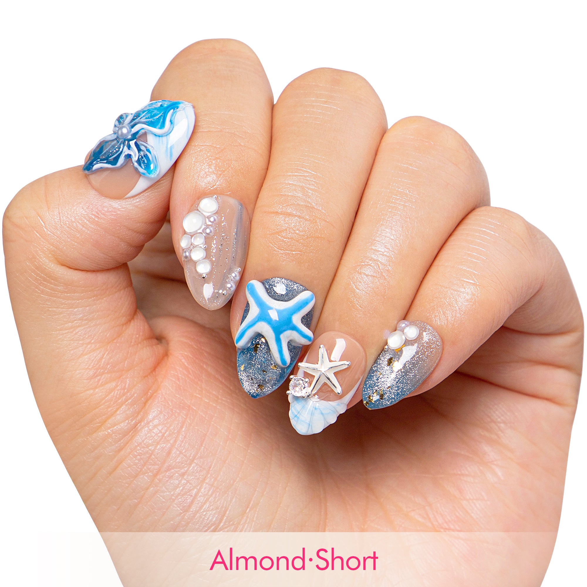 Ocean Lullaby Handmade Nails H497