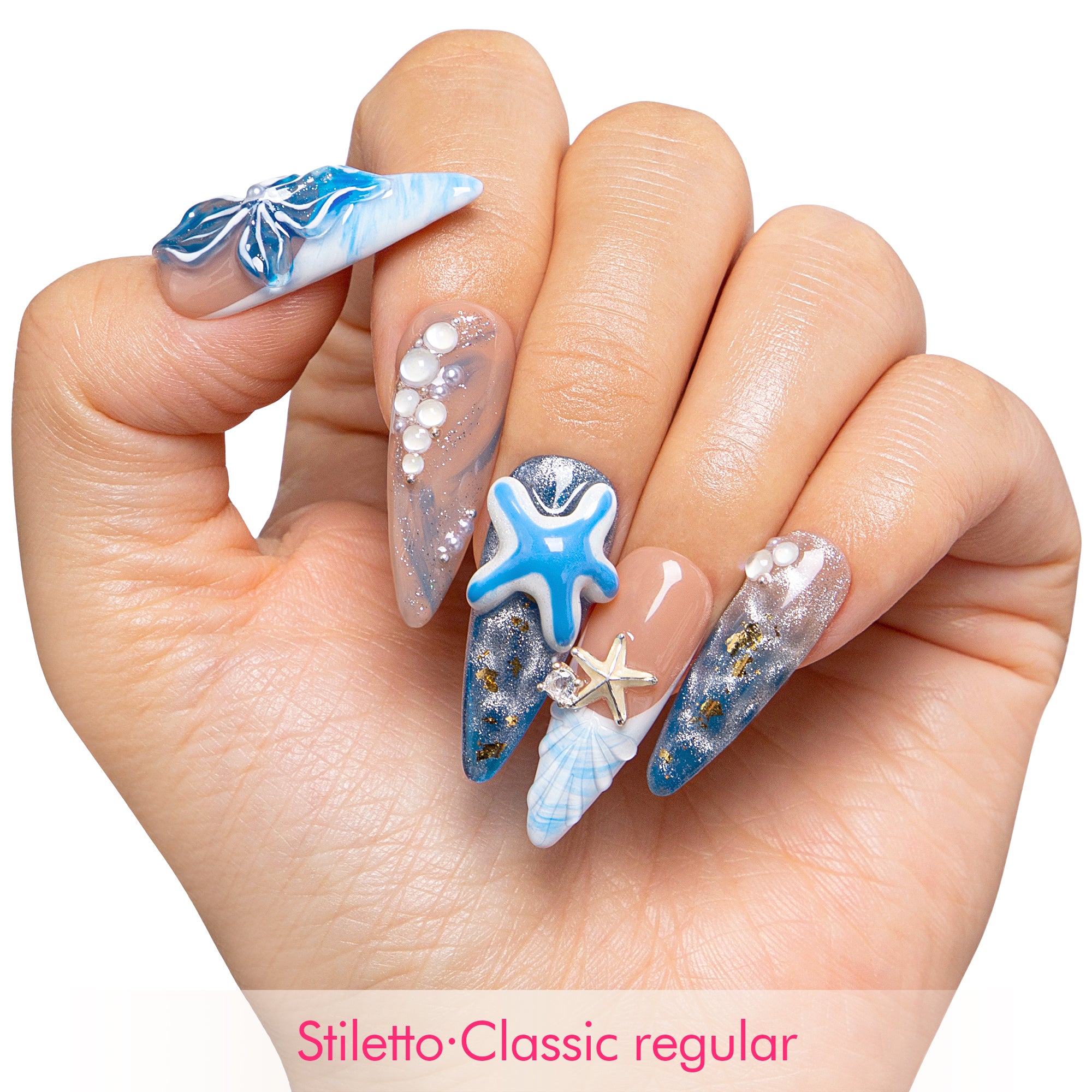 Ocean Lullaby Handmade Nails H497
