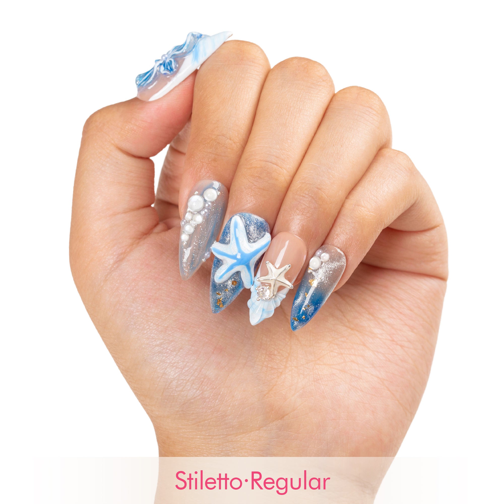 Ocean Lullaby Handmade Nails H497