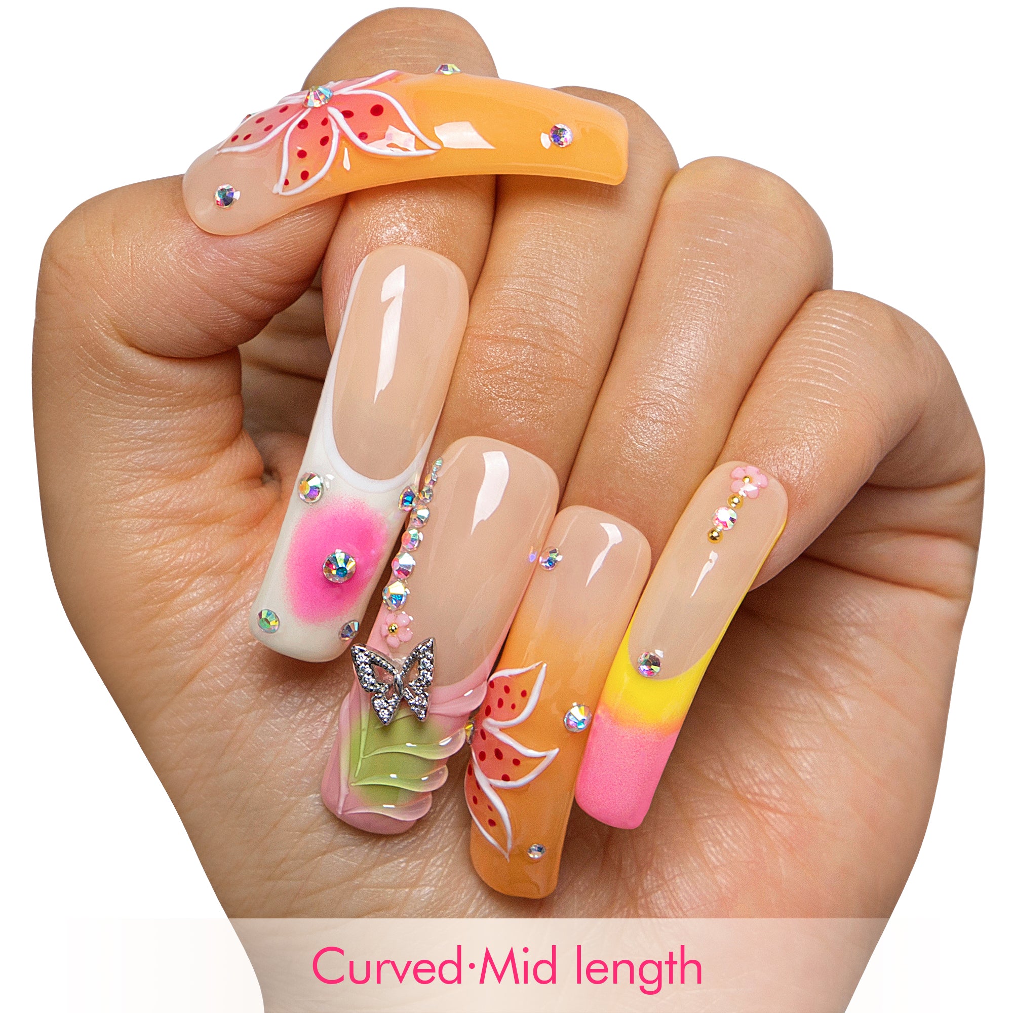 Tropical Delight Handmade Nails H498