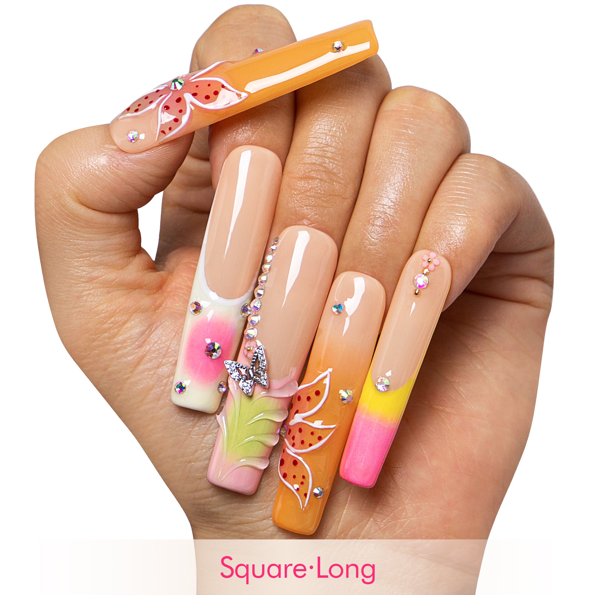 Tropical Delight Handmade Nails H498