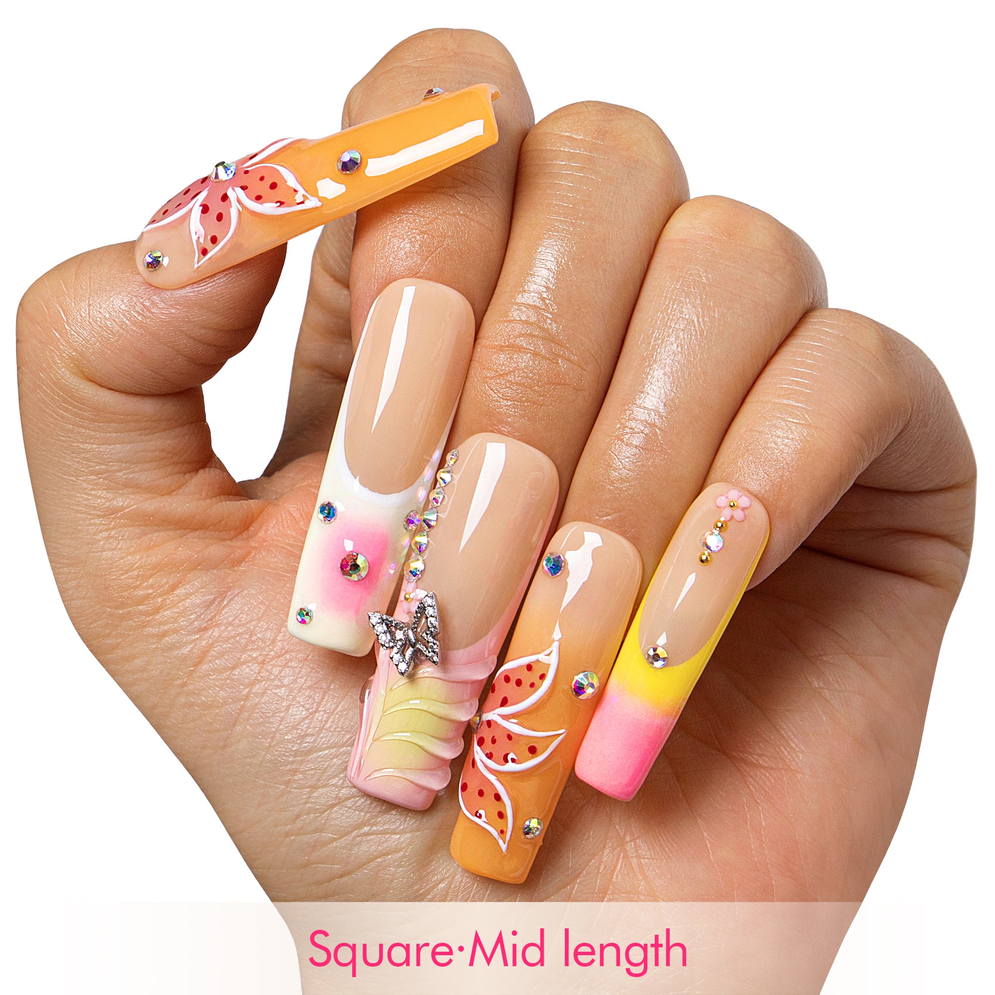 Tropical Delight Handmade Nails H498