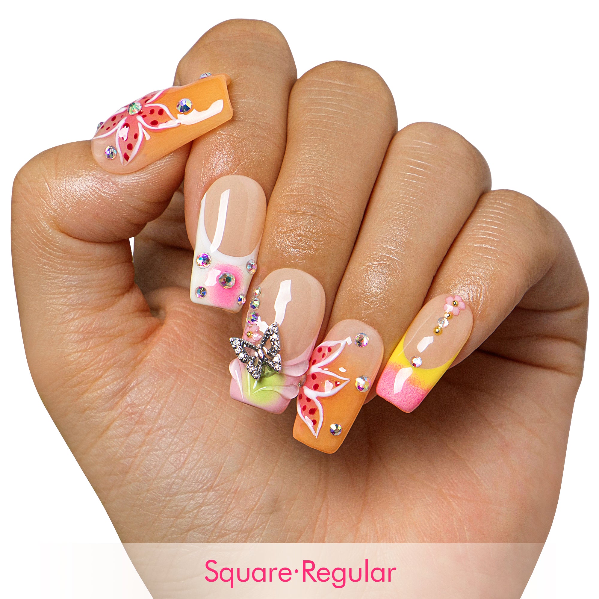 Tropical Delight Handmade Nails H498