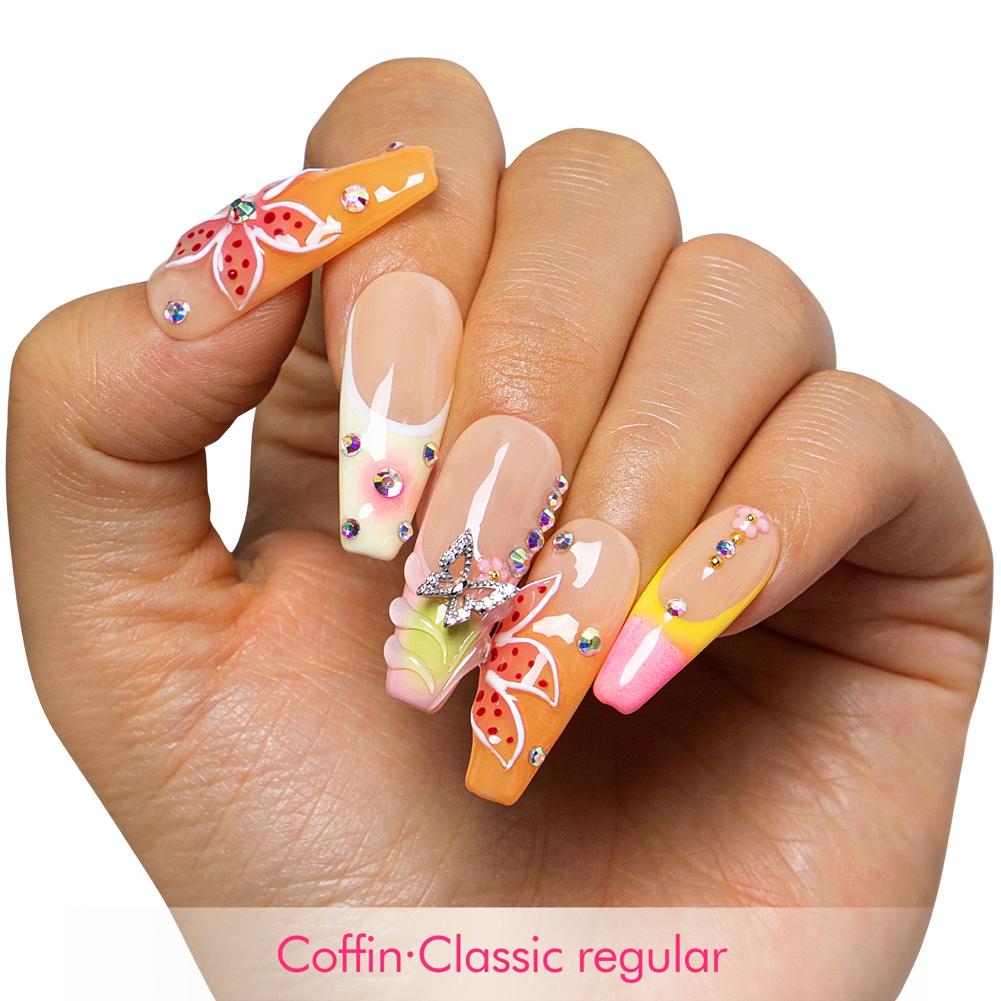 Tropical Delight Handmade Nails H498