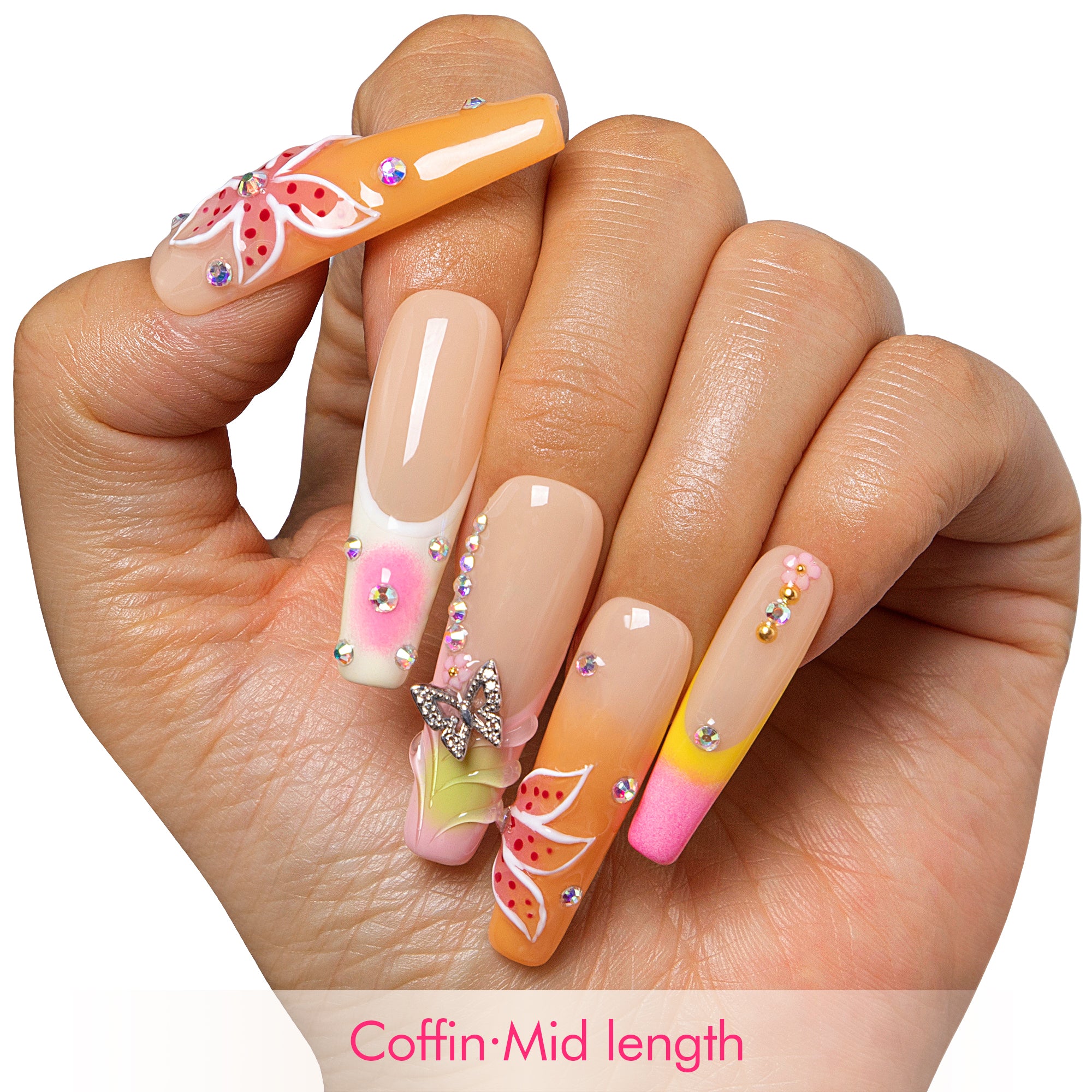 Tropical Delight Handmade Nails H498
