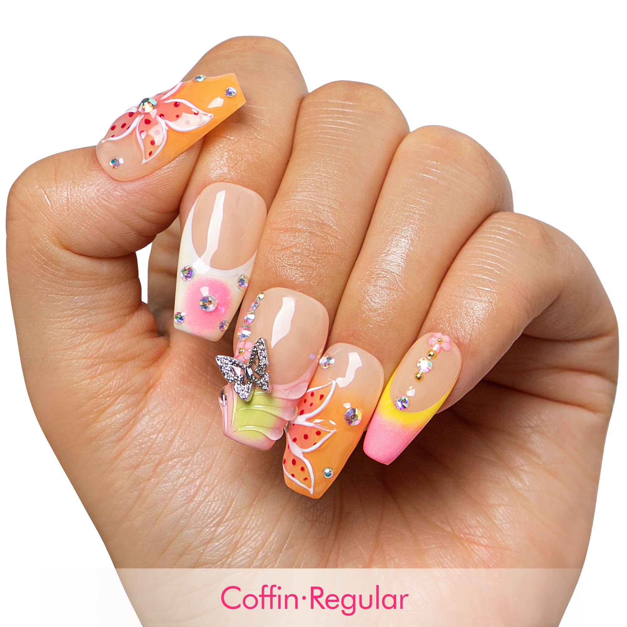 Tropical Delight Handmade Nails H498
