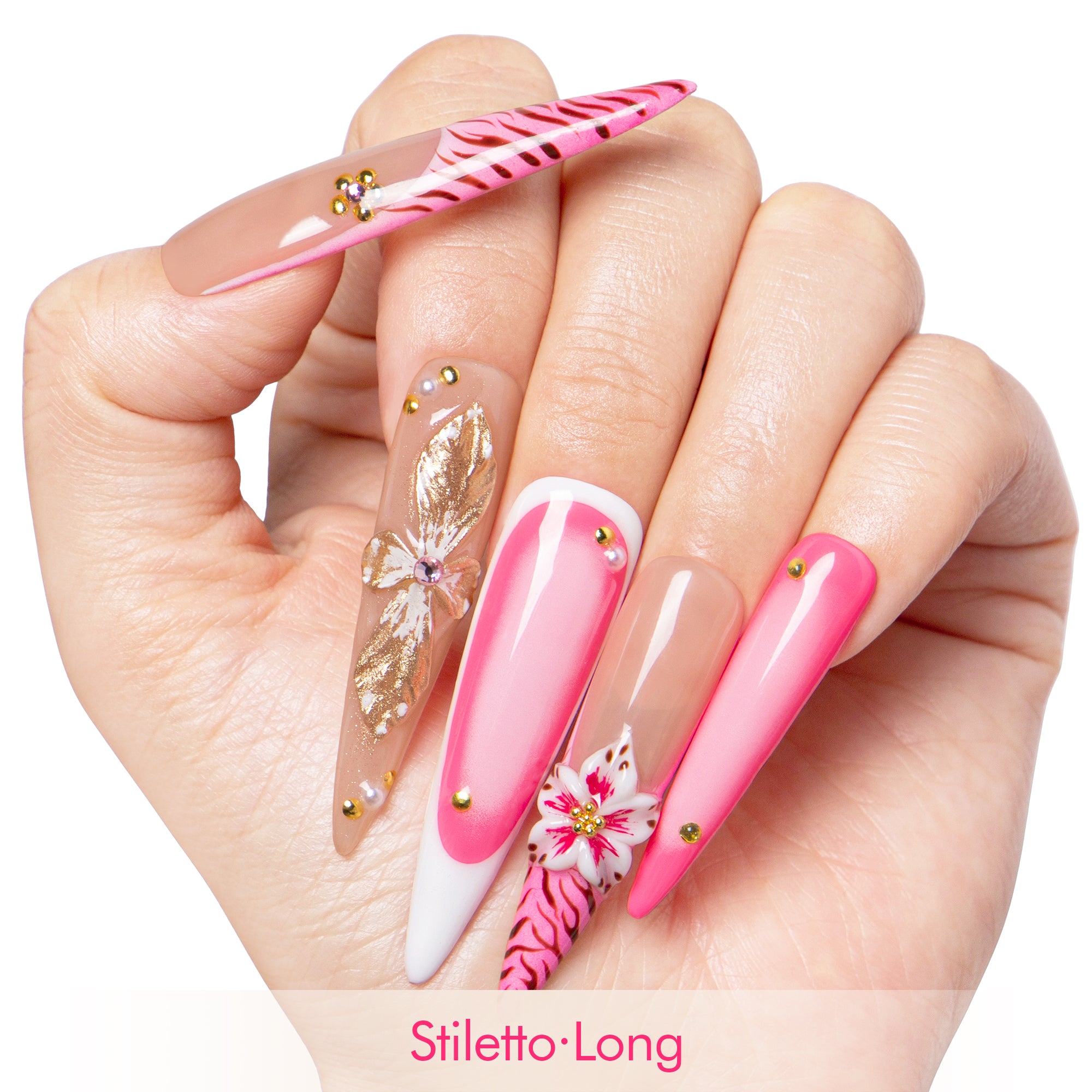 Rosewater Bloom Handmade Nails H499
