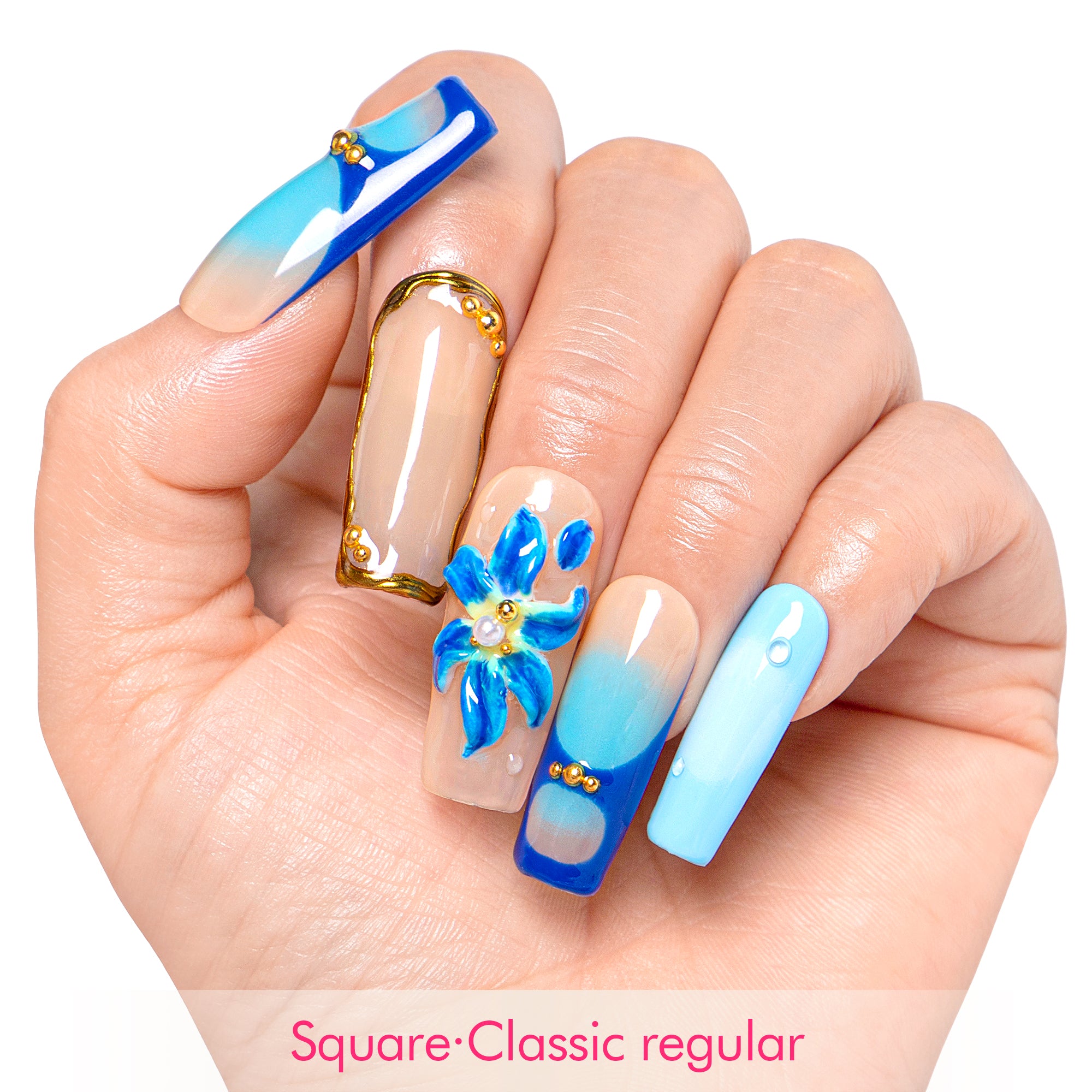 Azure Tide Handmade Nails H500