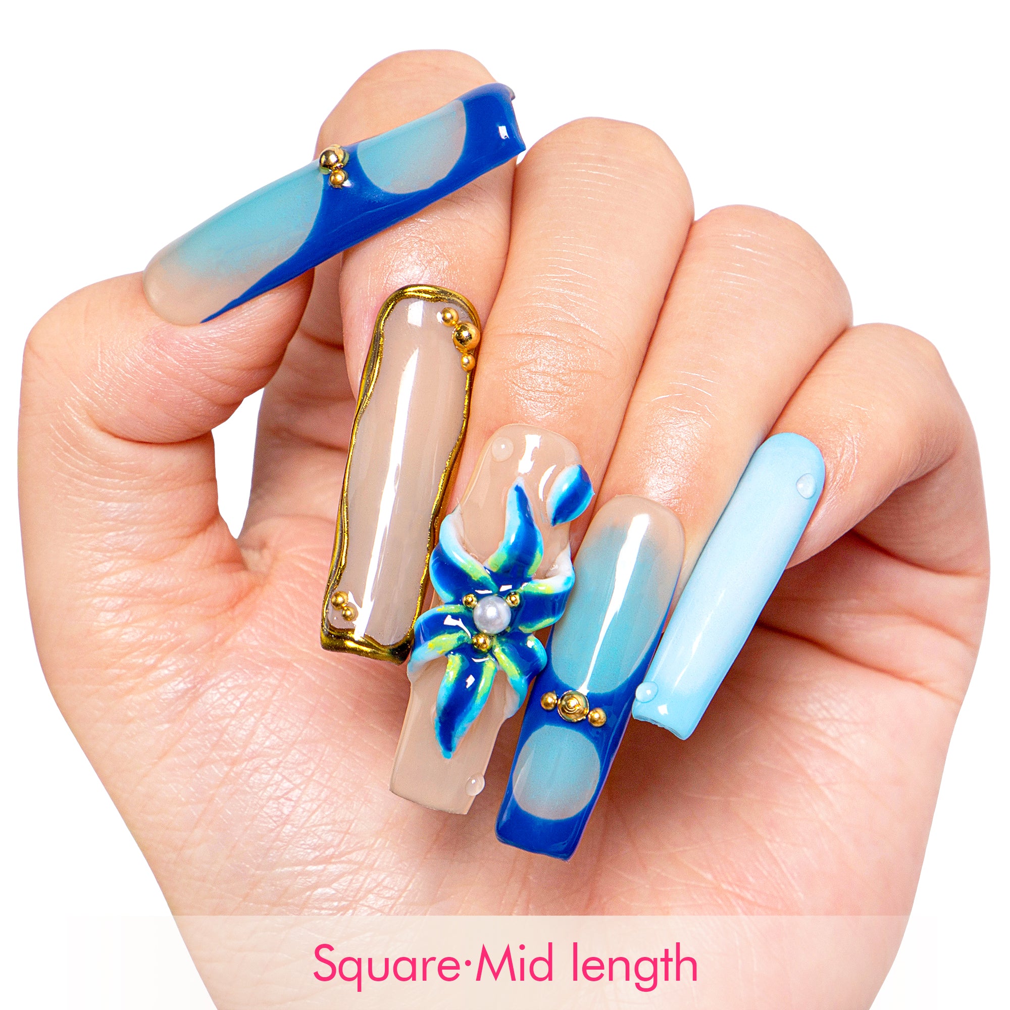 Azure Tide Handmade Nails H500