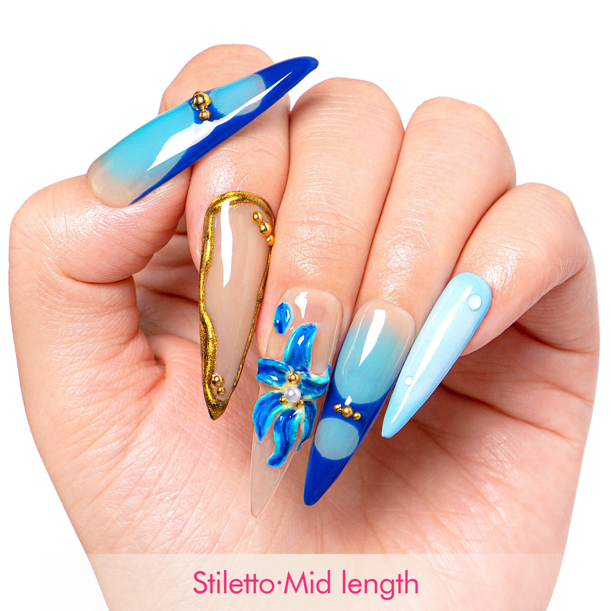 Azure Tide Handmade Nails H500