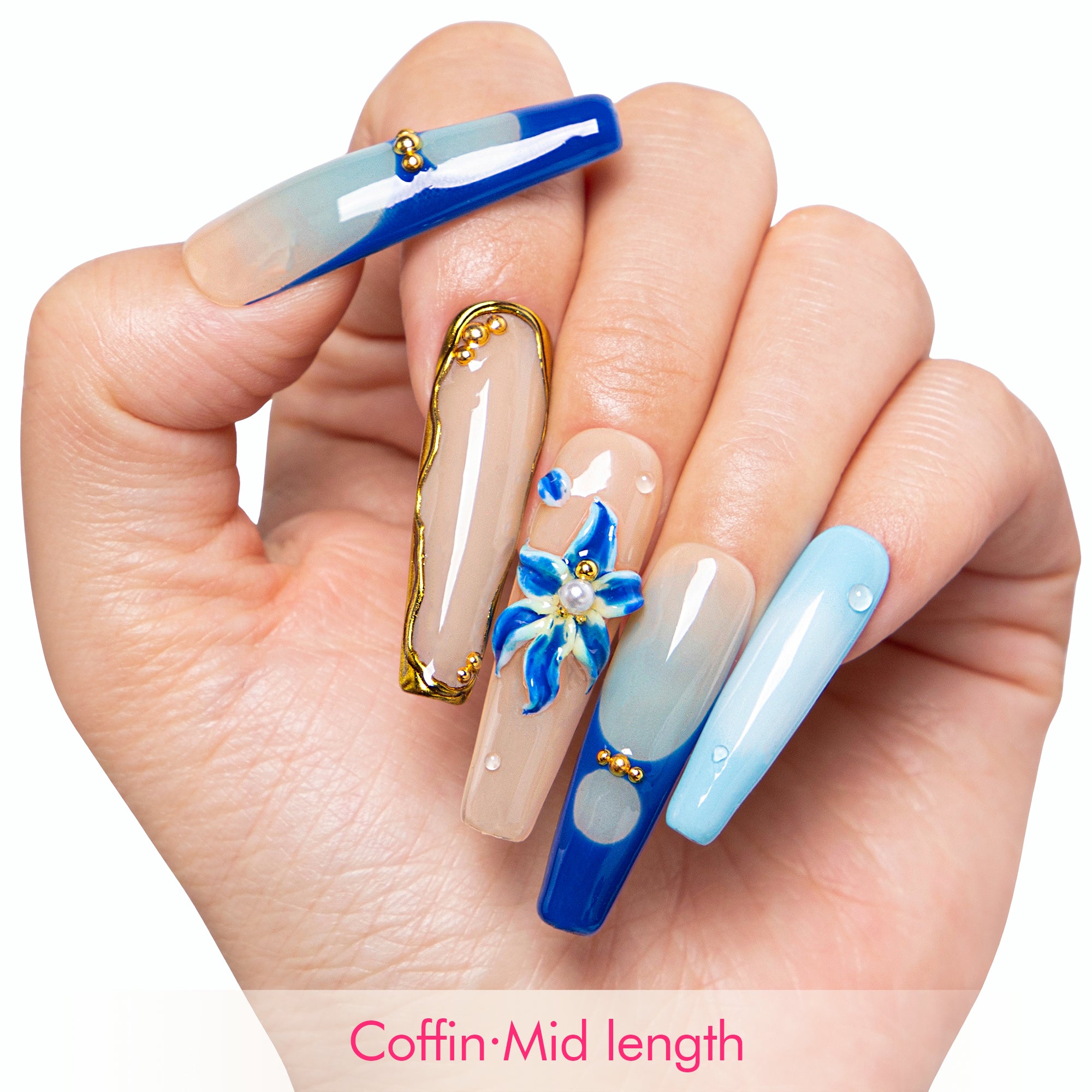 Azure Tide Handmade Nails H500