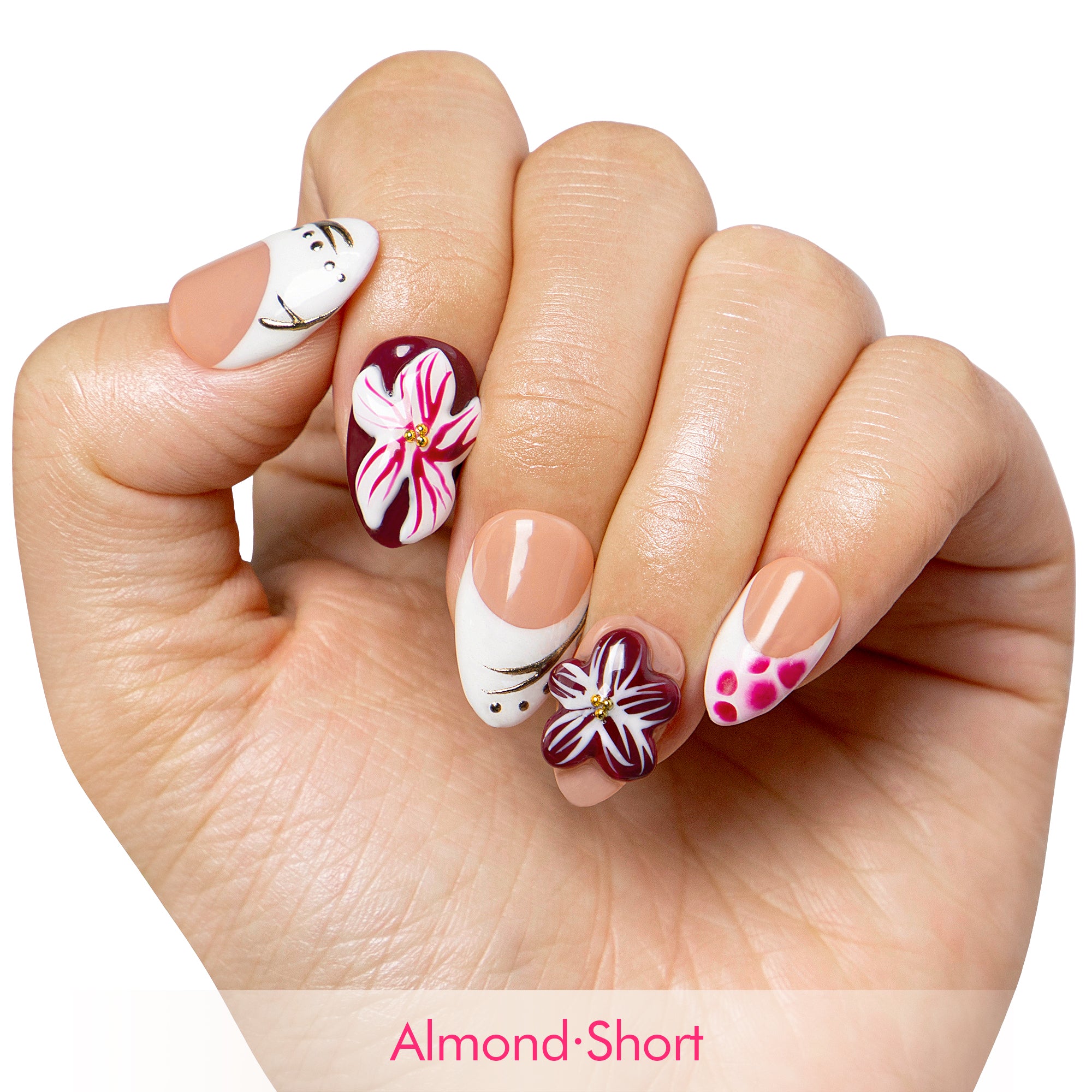 Obsidian Dahlia Handmade Nails H501