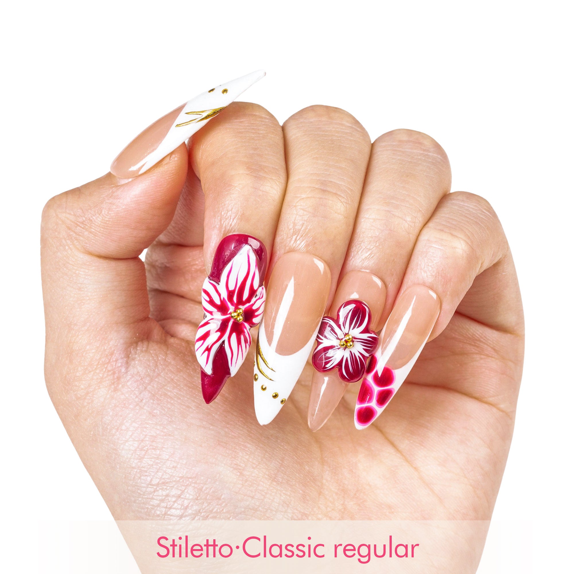 Obsidian Dahlia Handmade Nails H501