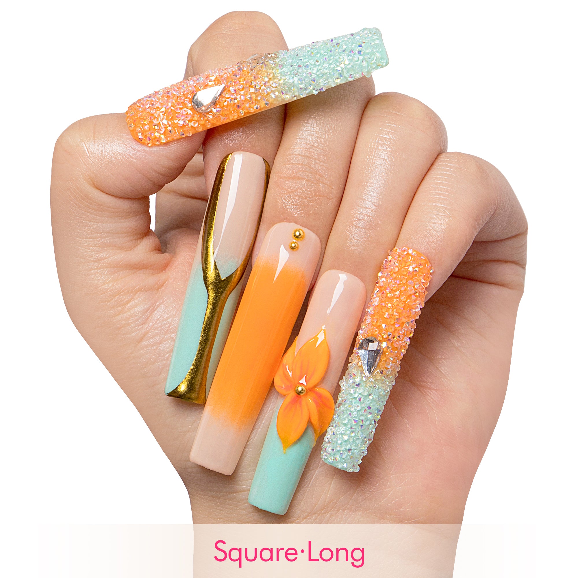 Sunset Serenade Handmade Nails H504