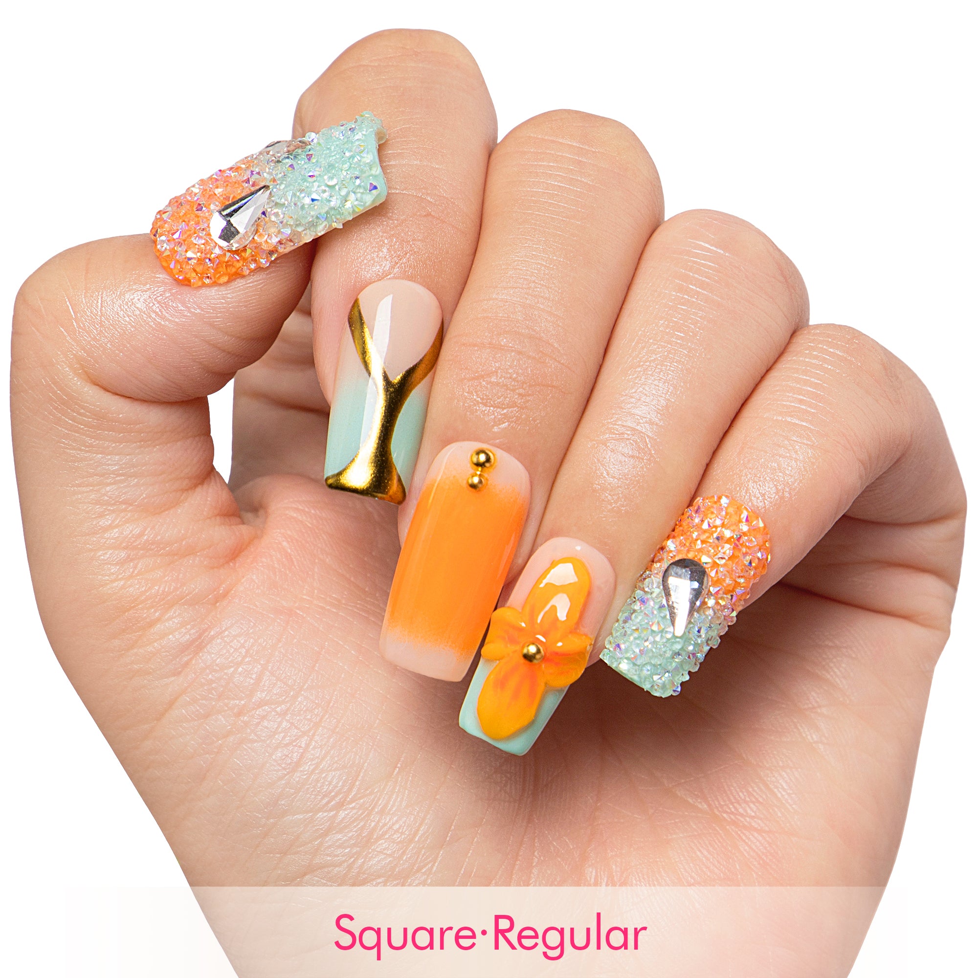 Sunset Serenade Handmade Nails H504