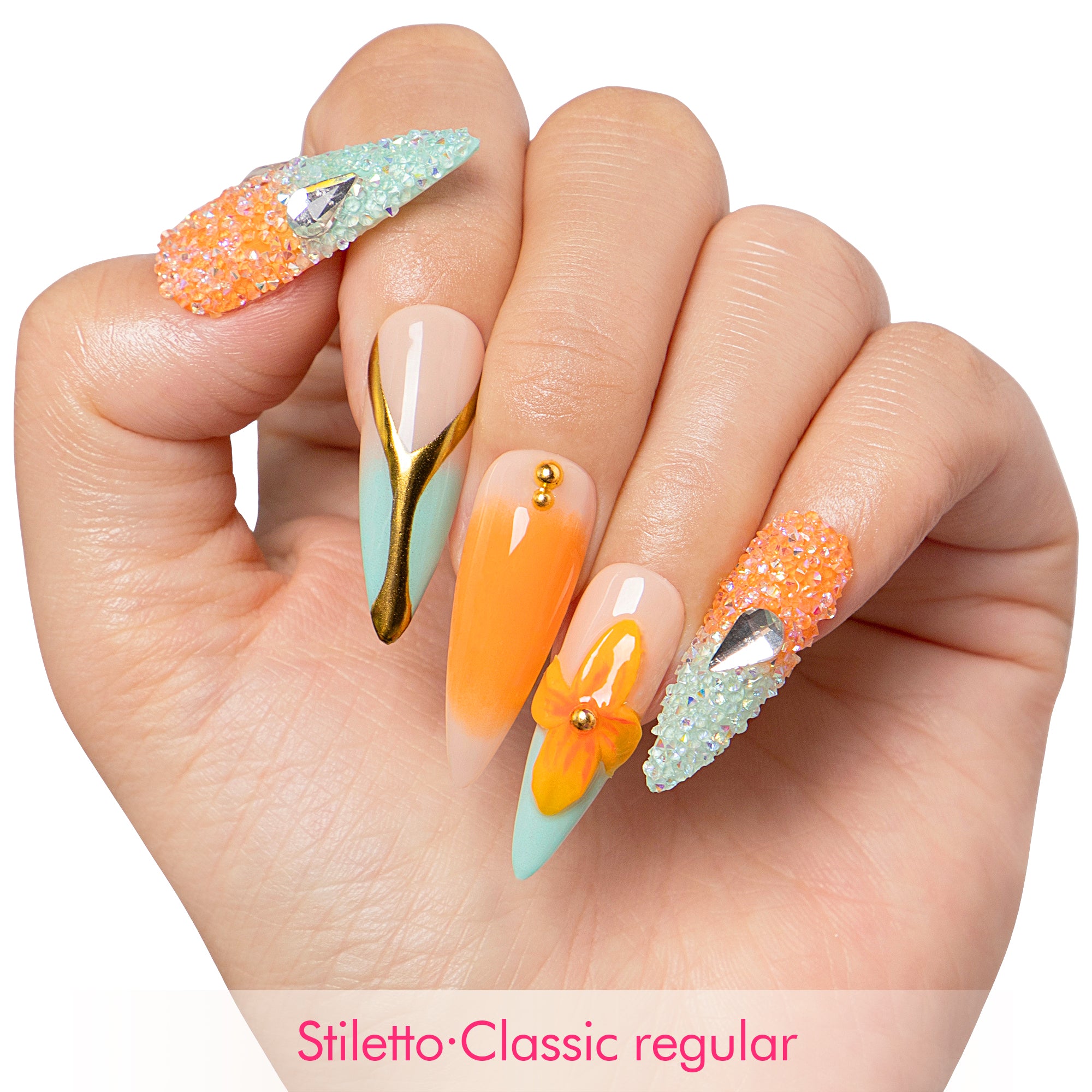 Sunset Serenade Handmade Nails H504