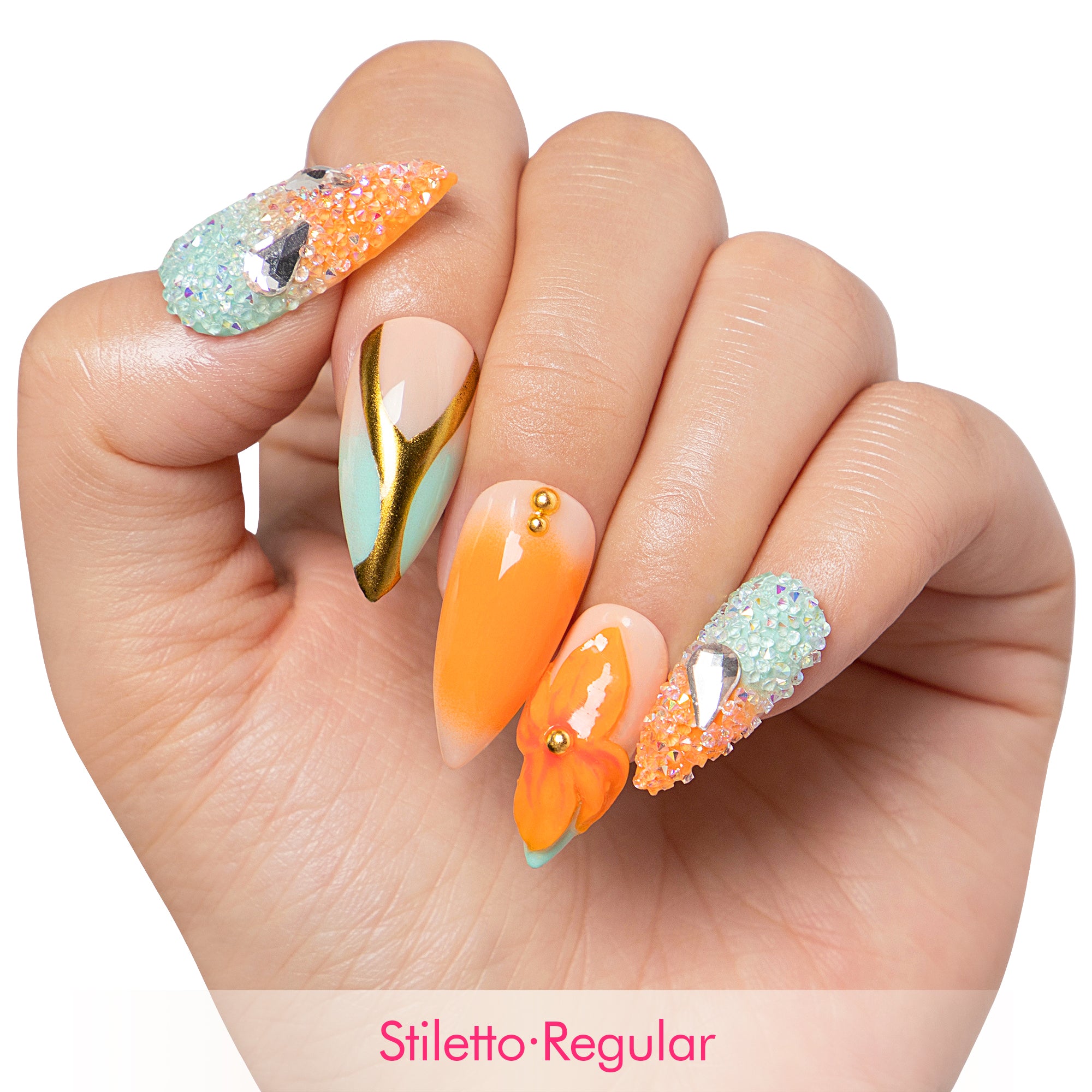 Sunset Serenade Handmade Nails H504