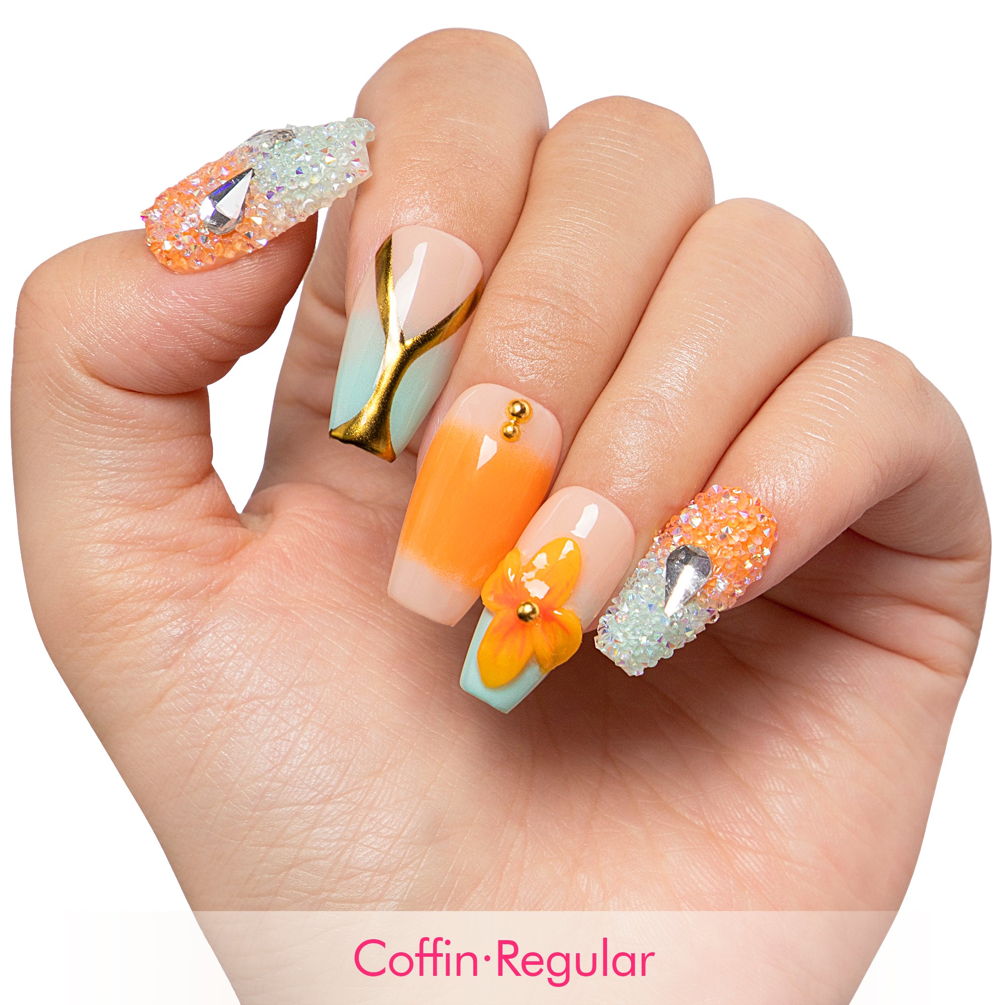 Sunset Serenade Handmade Nails H504