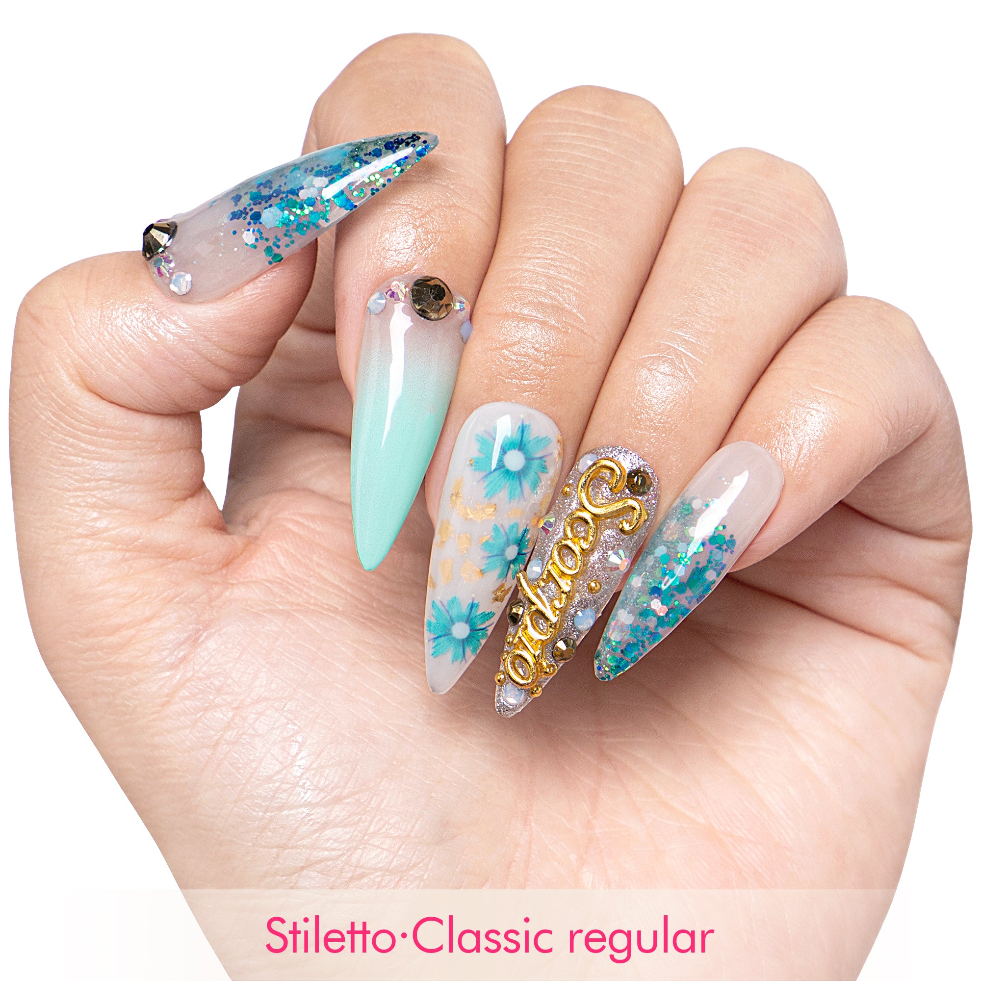 Ocean Scorpio Handmade Nails H511