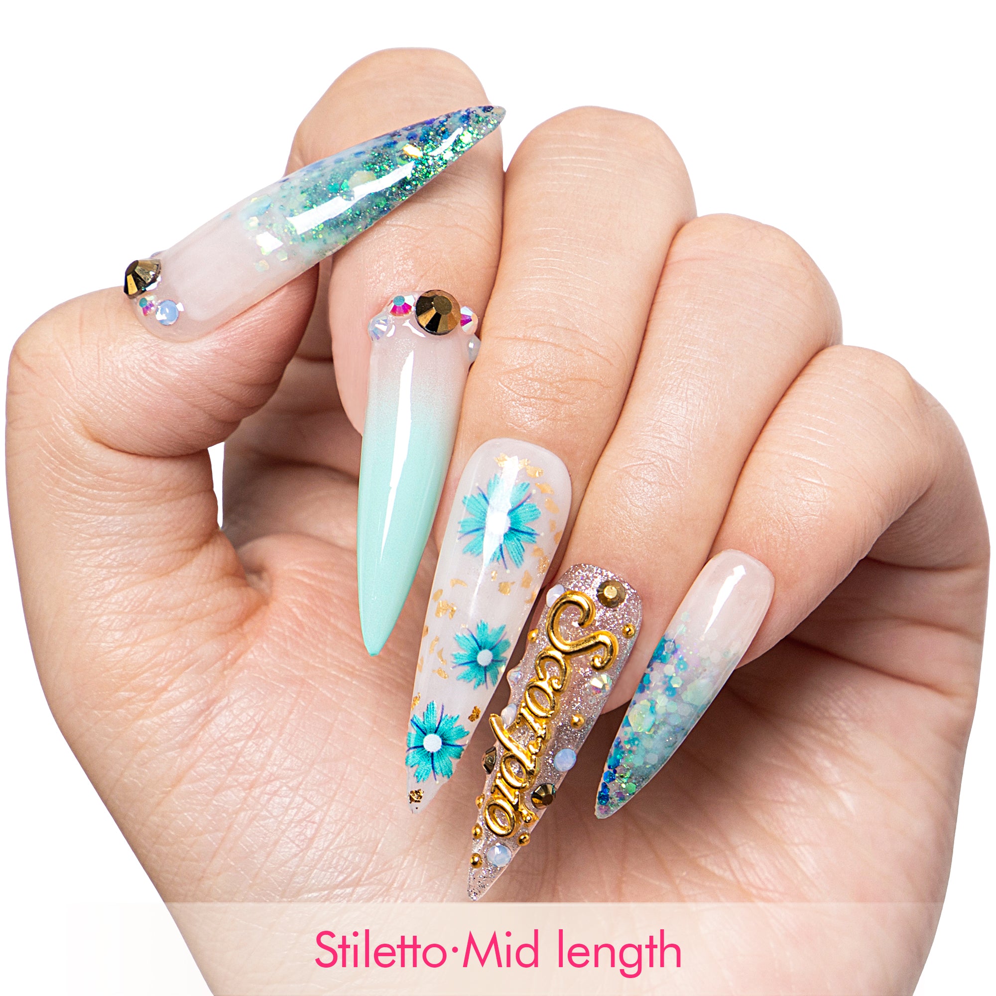 Ocean Scorpio Handmade Nails H511