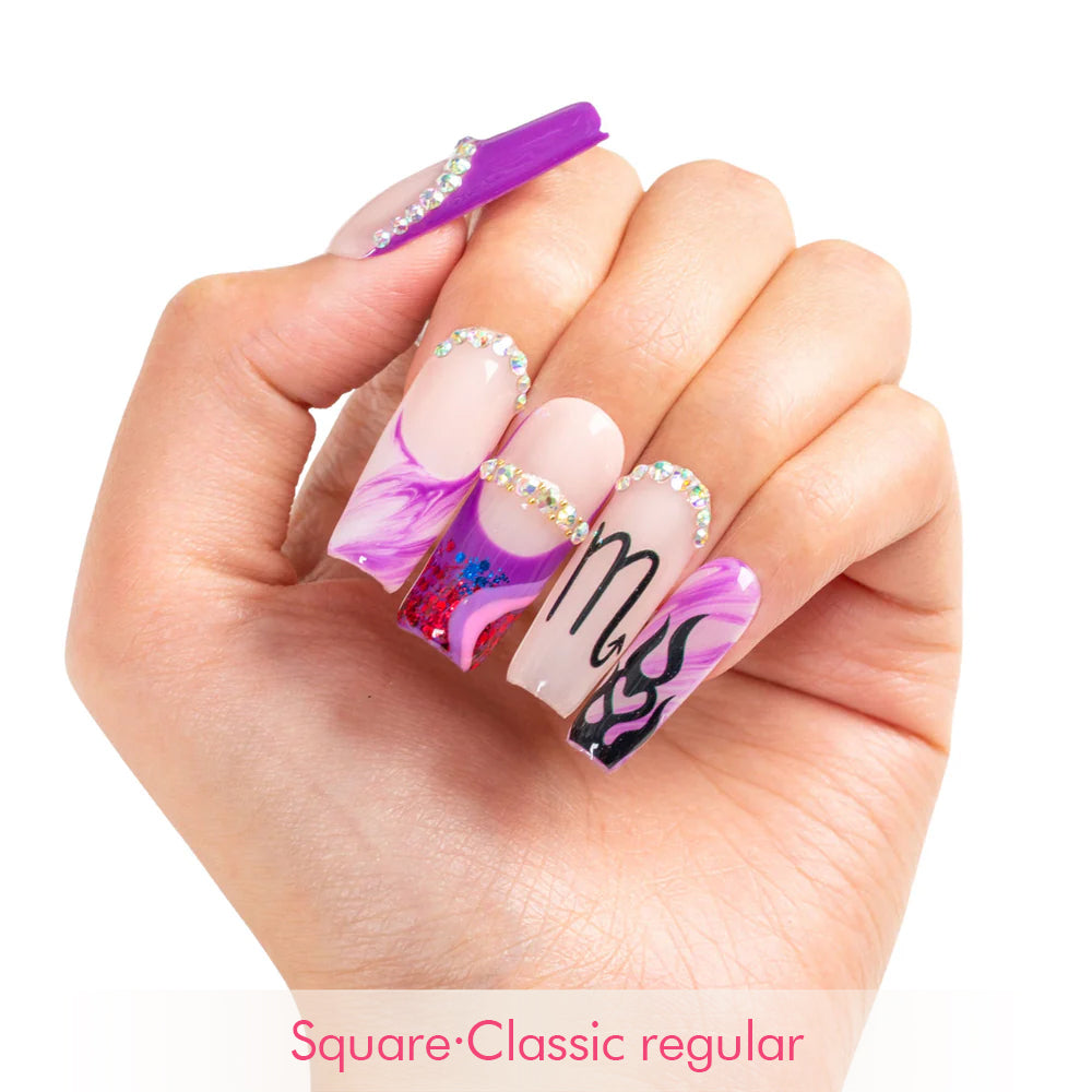 Scorpion Flame Handmade Nails H512