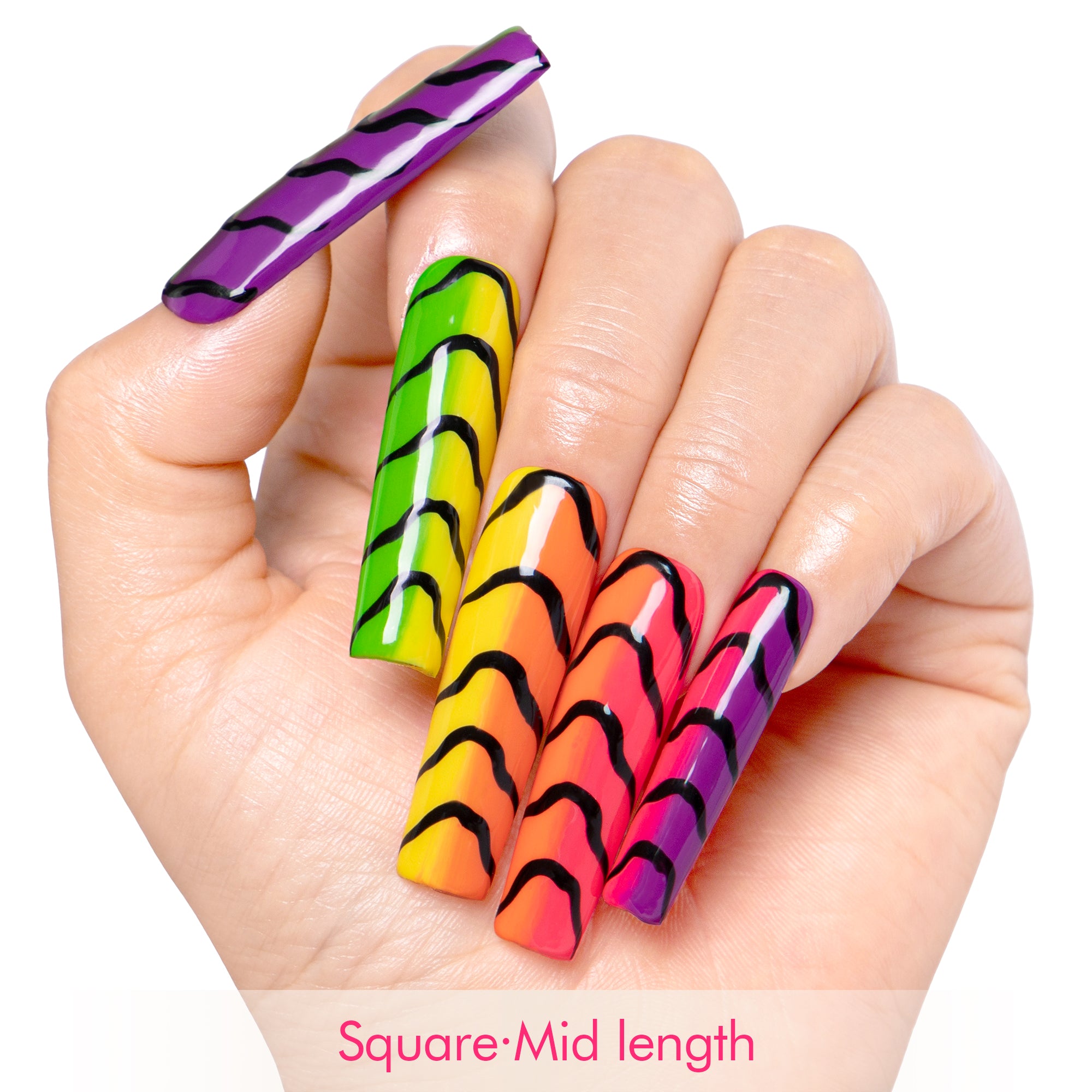 Neon Scales Handmade Nails H517